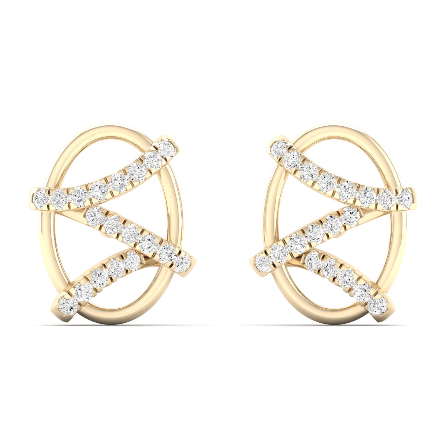 1/5 Cts. Zigzag Fashion Earring