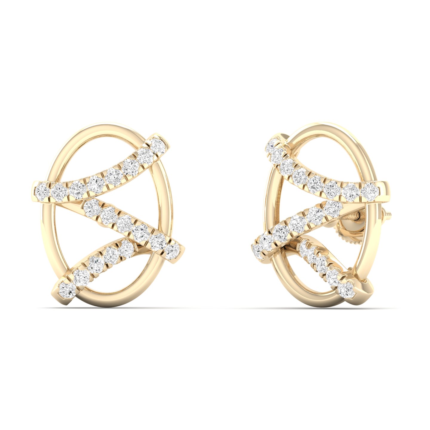 1/5 Cts. Zigzag Fashion Earring