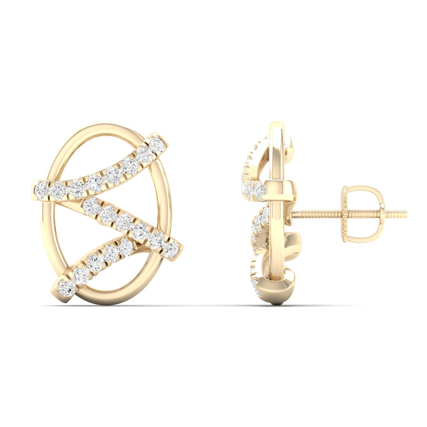 1/5 Cts. Zigzag Fashion Earring