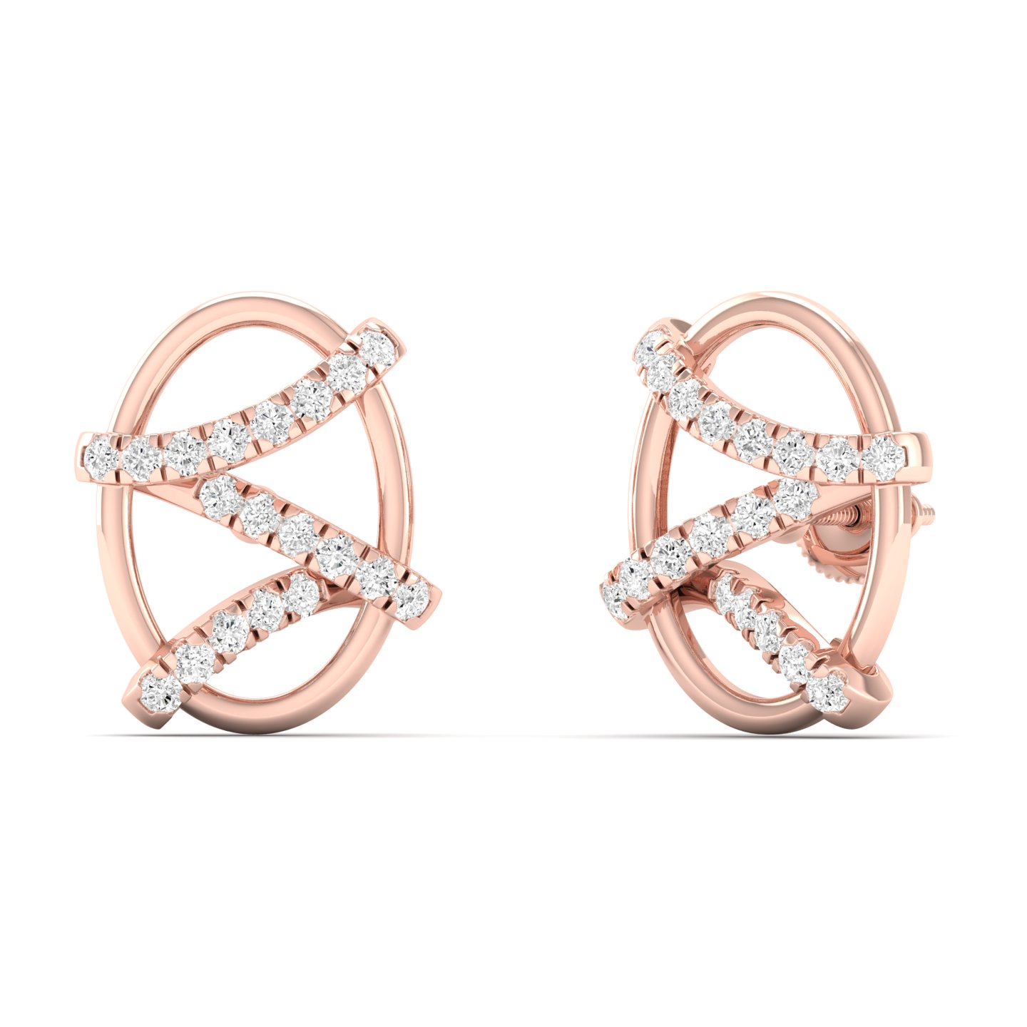 1/5 Cts. Zigzag Fashion Earring