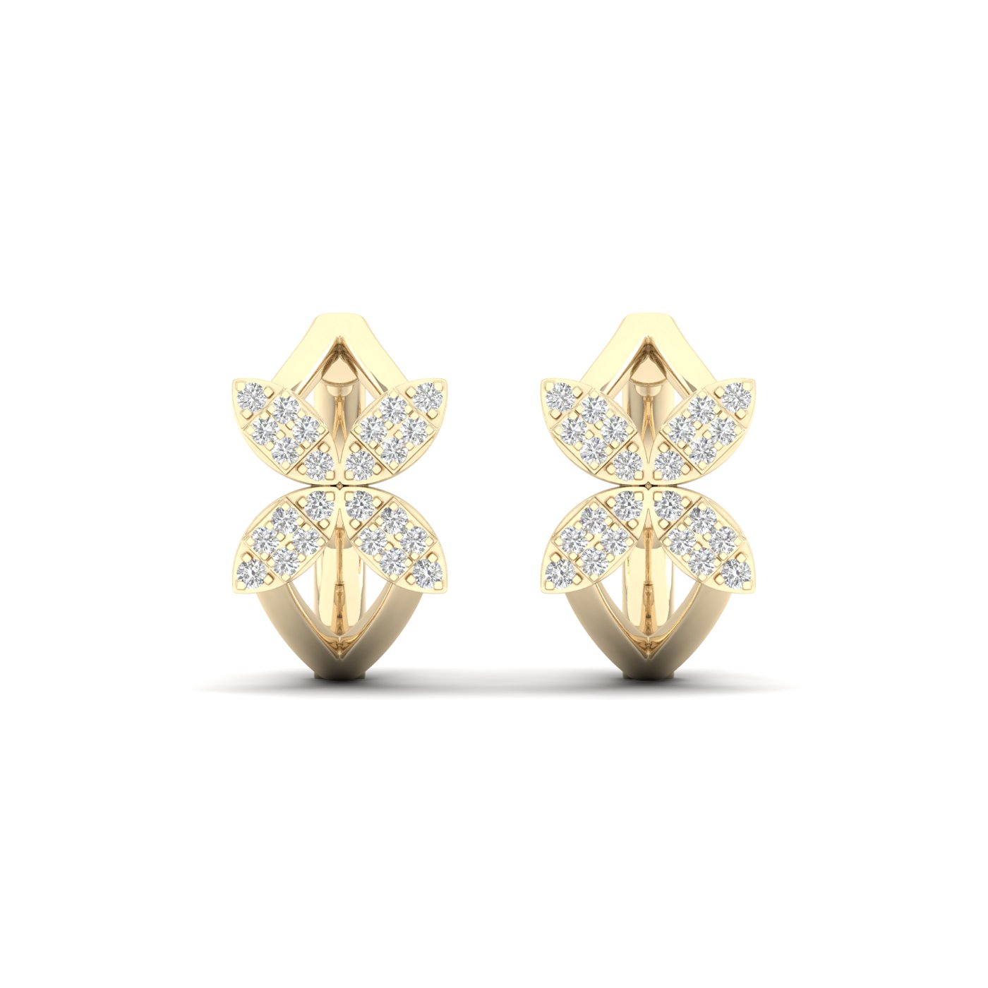 1/4 Cts. Floral Fashion Earring