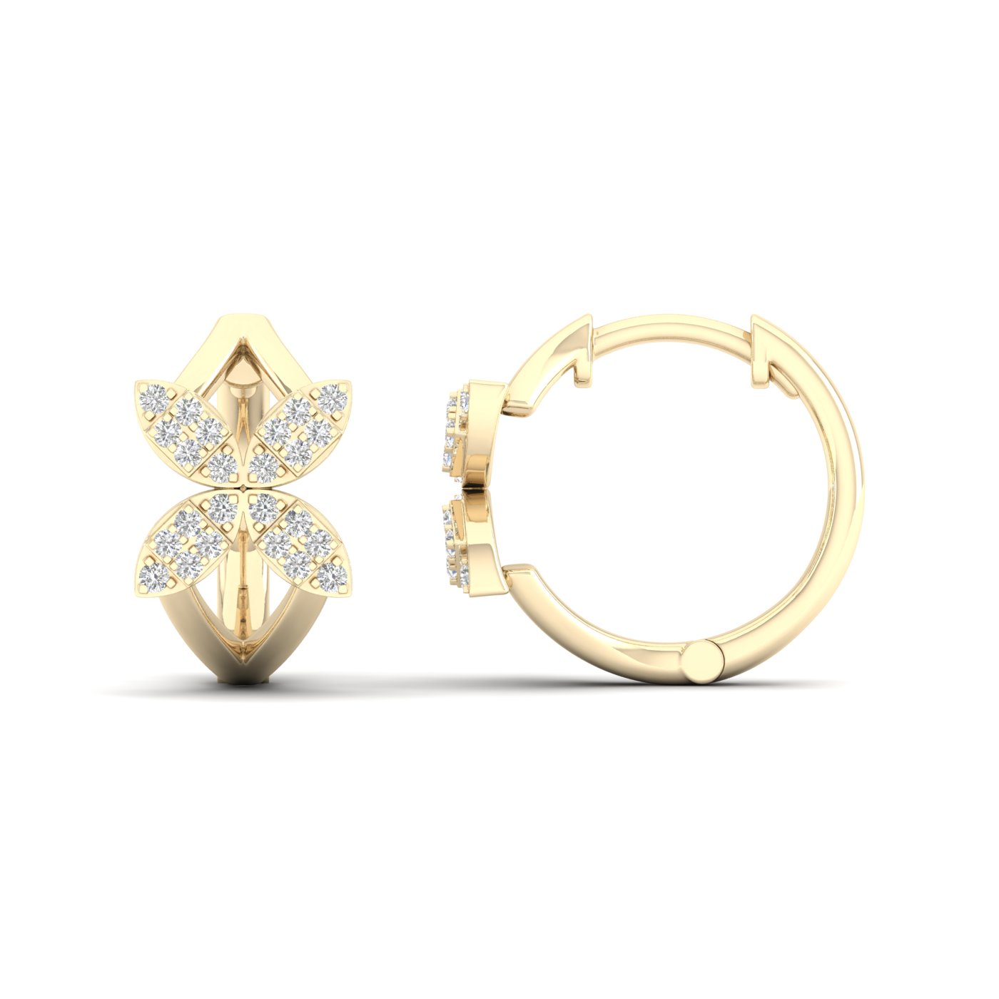 1/4 Cts. Floral Fashion Earring