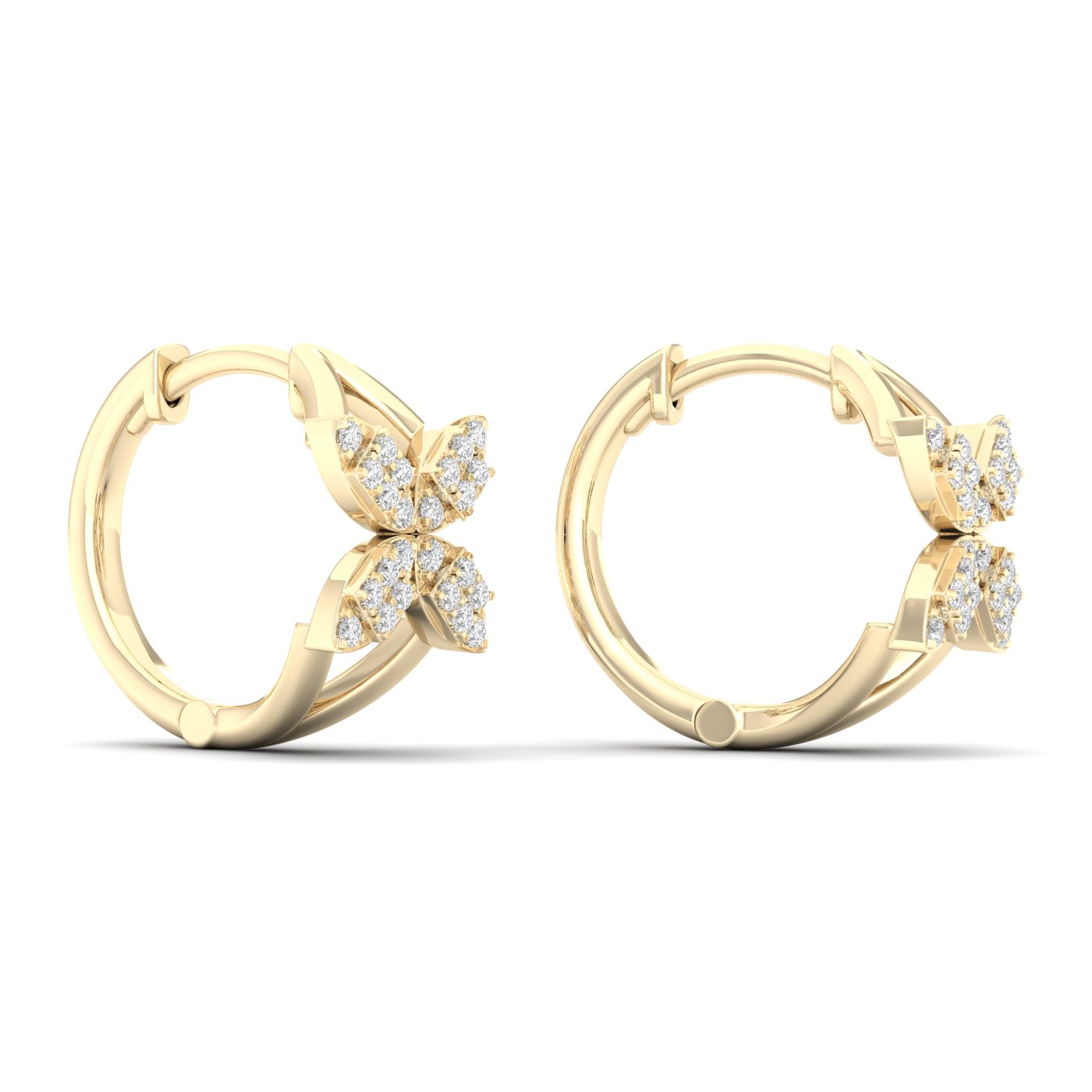 1/4 Cts. Floral Fashion Earring
