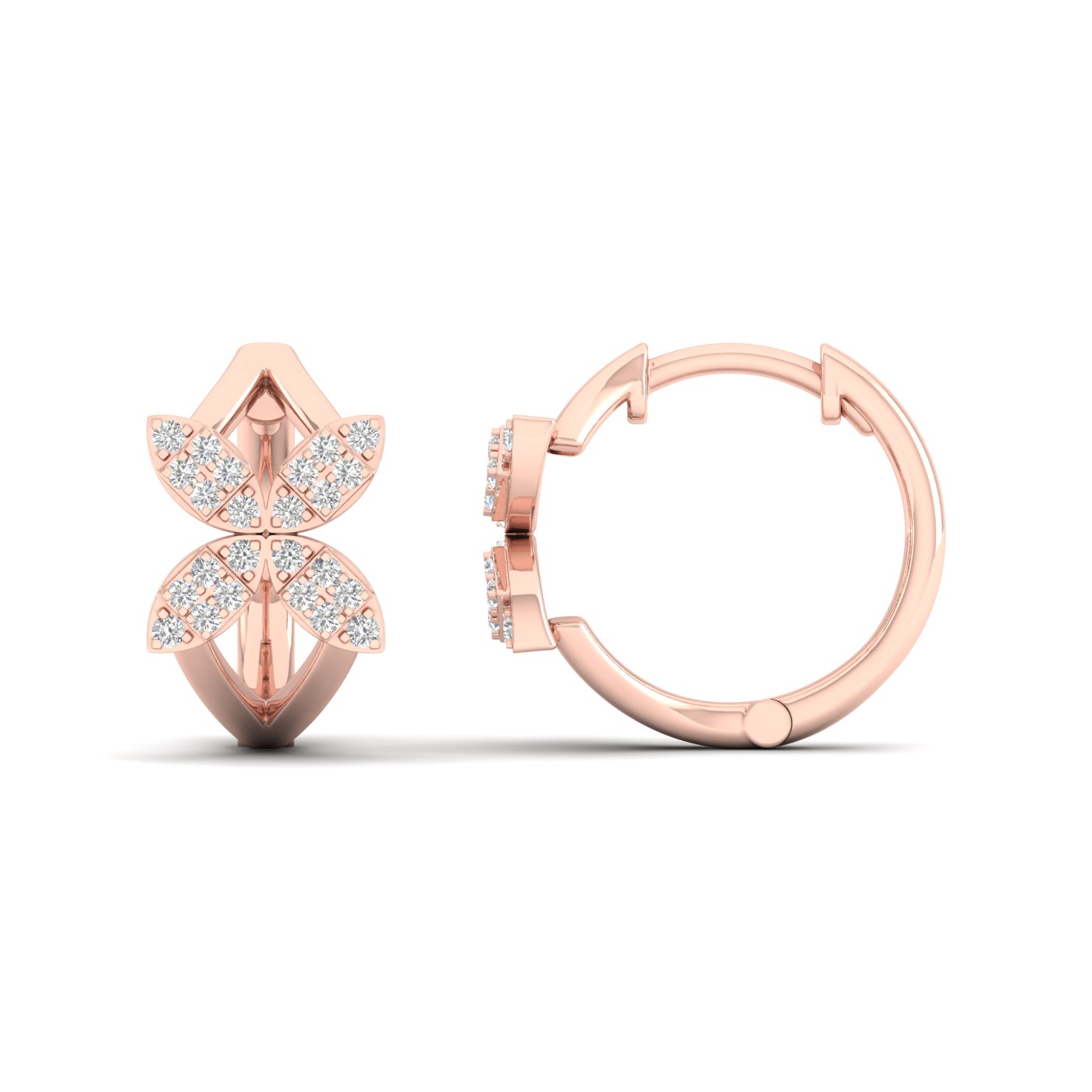 1/4 Cts. Floral Fashion Earring