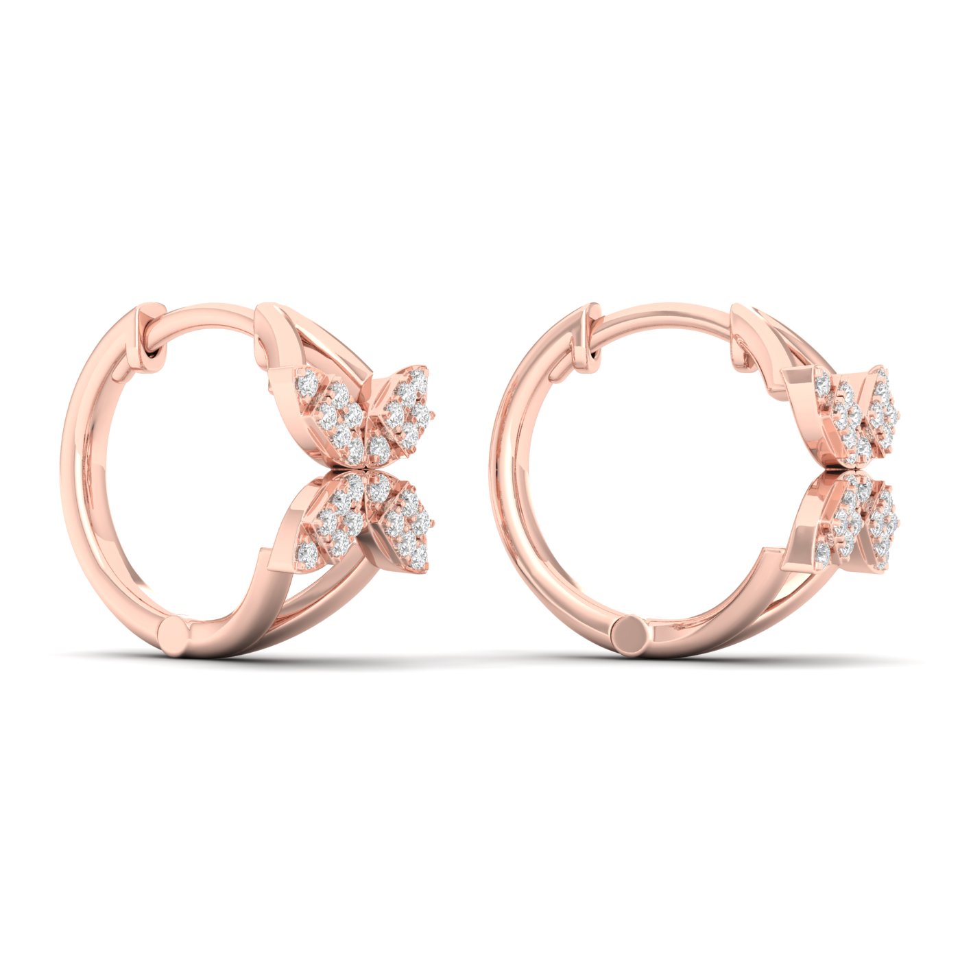 1/4 Cts. Floral Fashion Earring