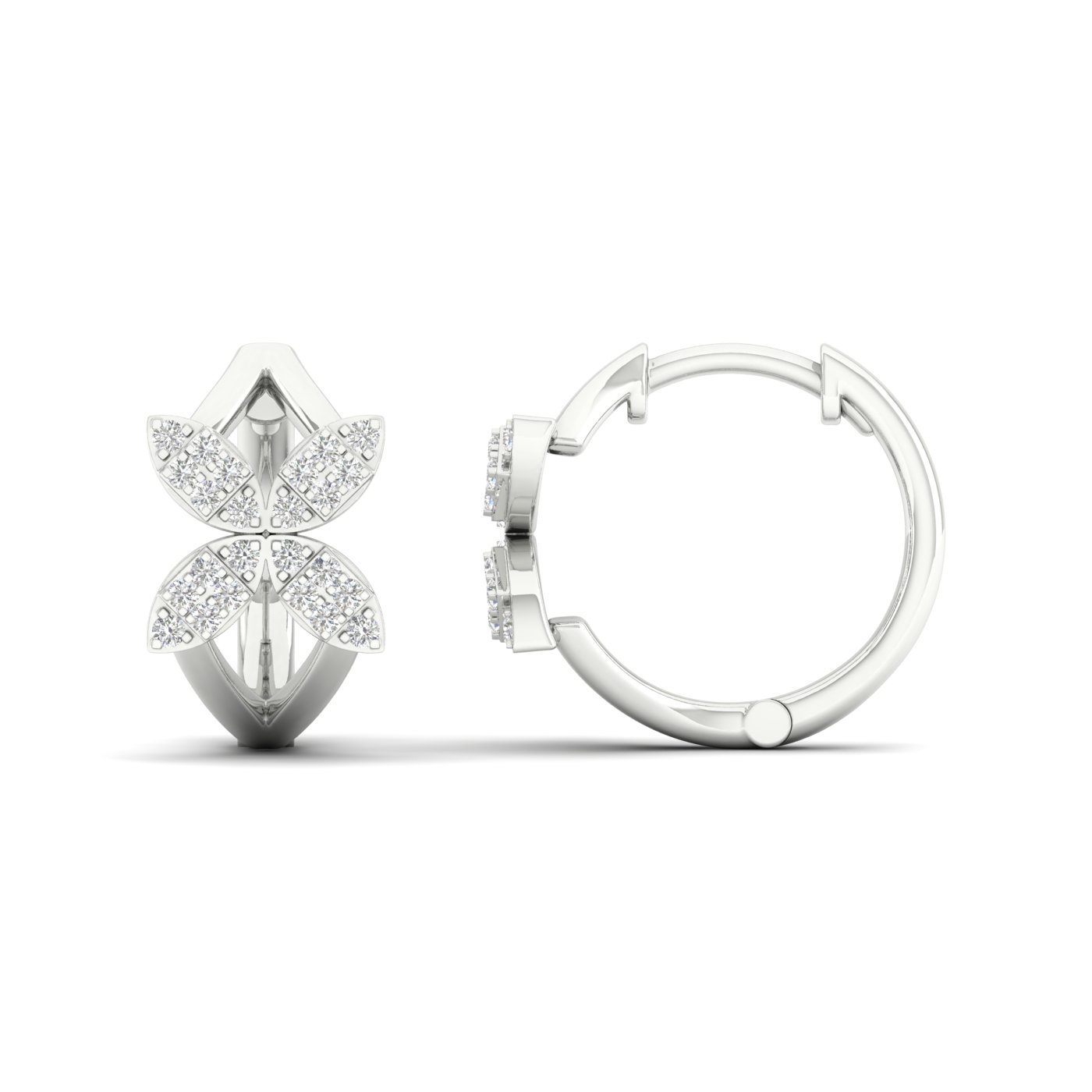 1/4 Cts. Floral Fashion Earring