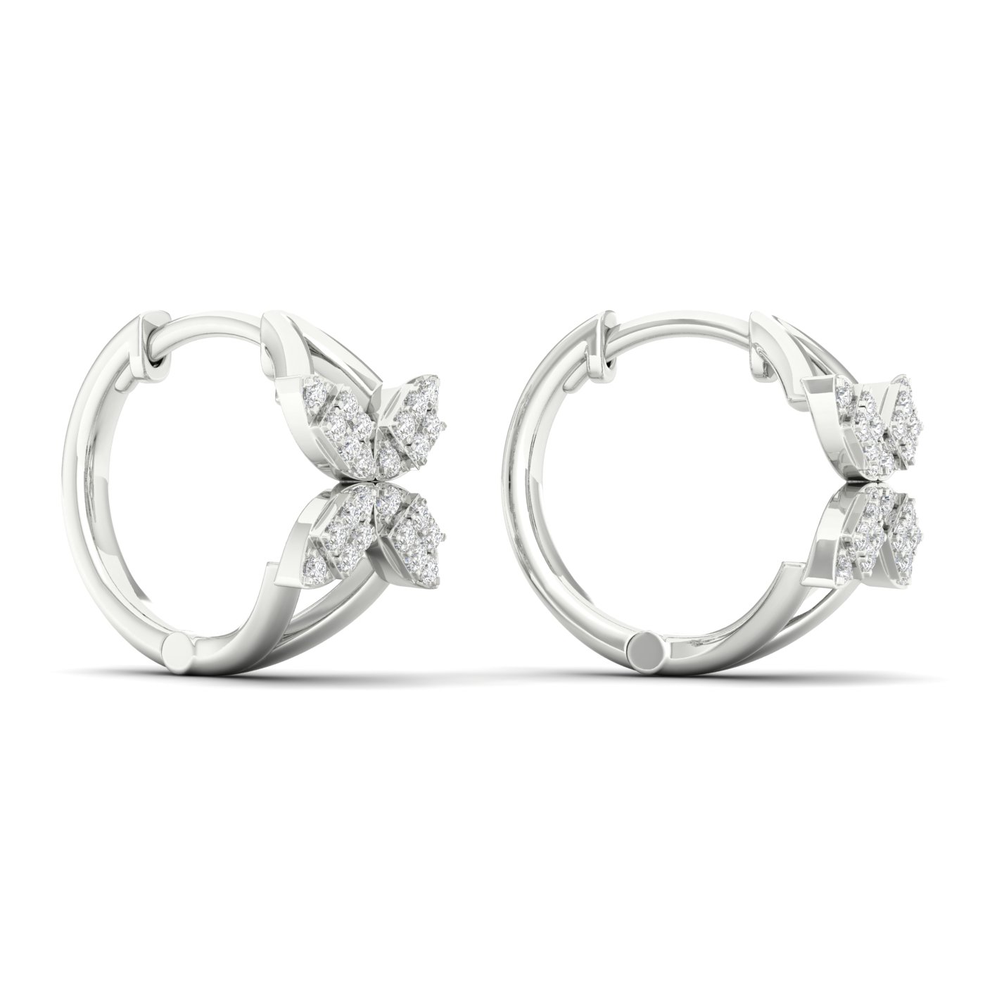 1/4 Cts. Floral Fashion Earring