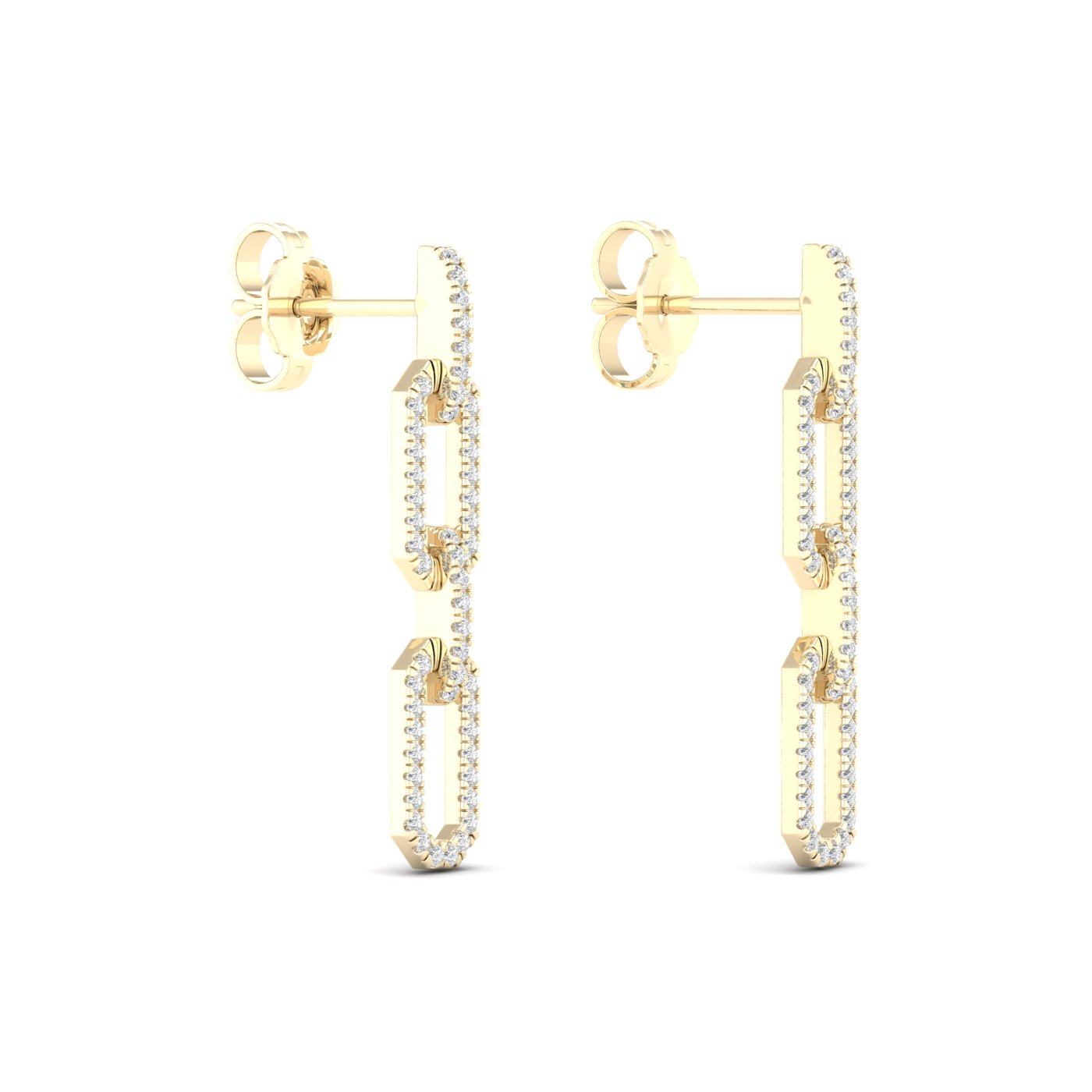 3/8 Cts. Link Fashion Earring
