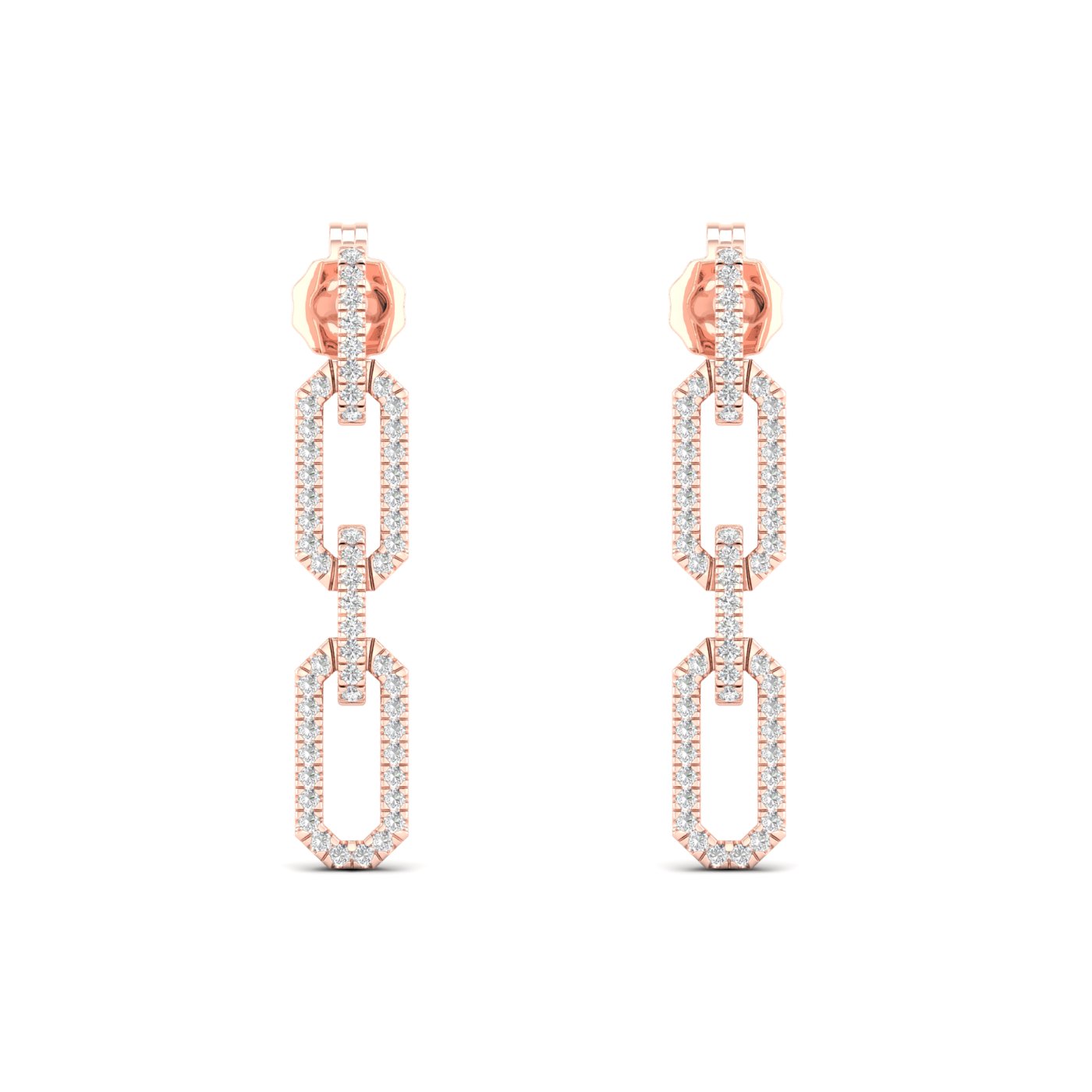3/8 Cts. Link Fashion Earring