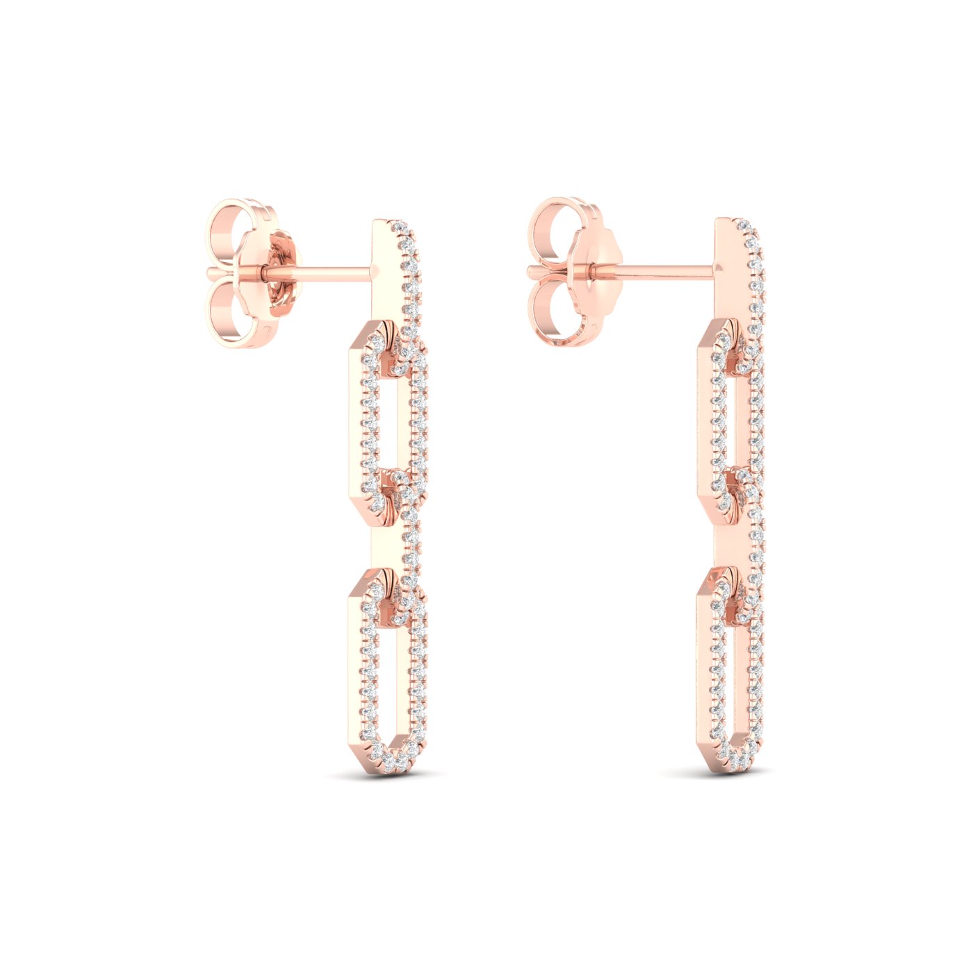 3/8 Cts. Link Fashion Earring