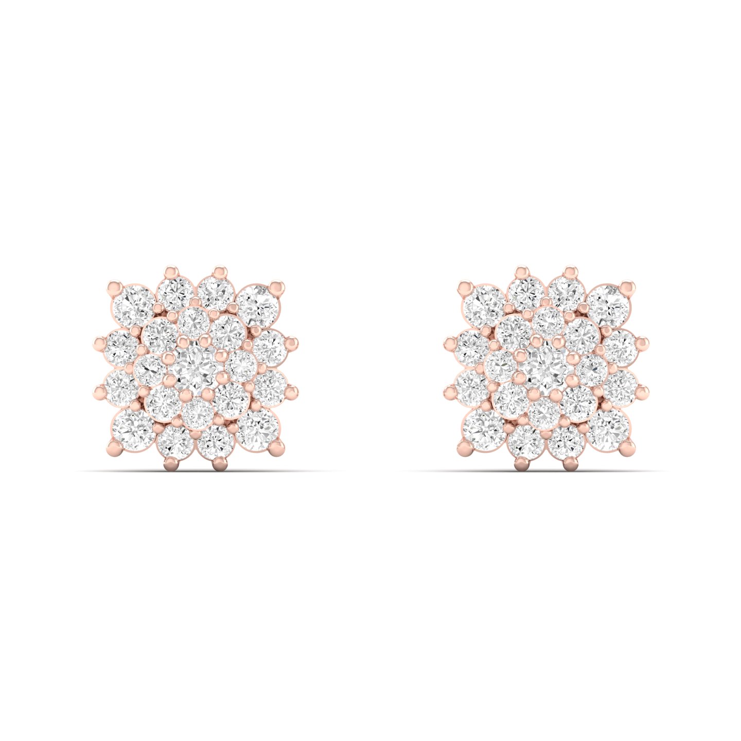 1/5 Cts. Cluster Cushion Fashion Earring