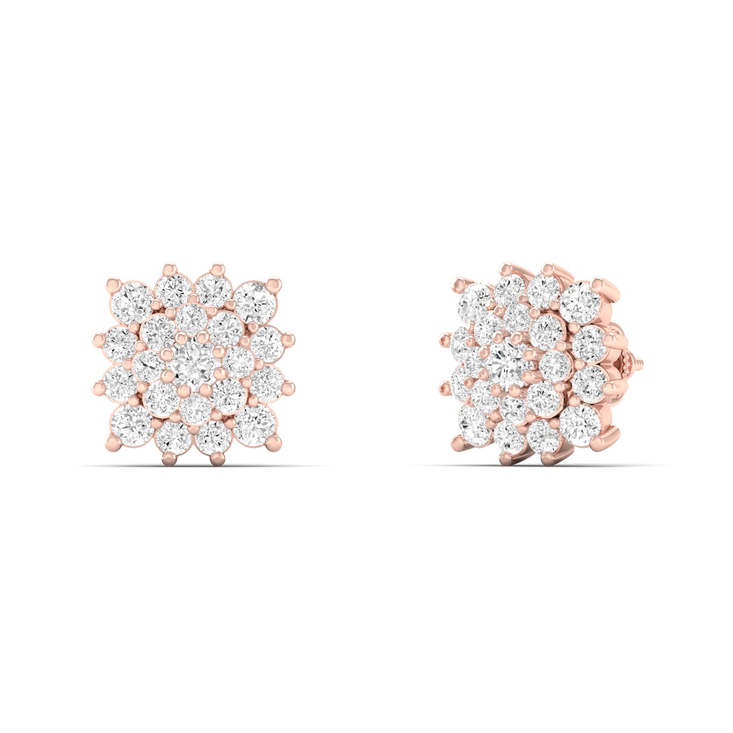 1/5 Cts. Cluster Cushion Fashion Earring