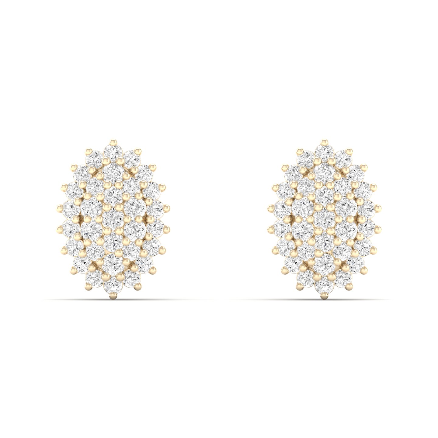 1/5 Cts. Cluster Oval Fashion Earring