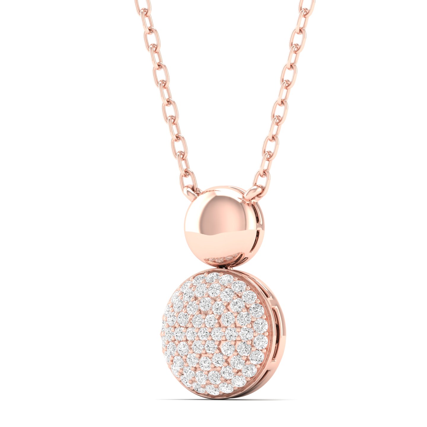1/3 Cts. Circle Pave Fashion Pendant