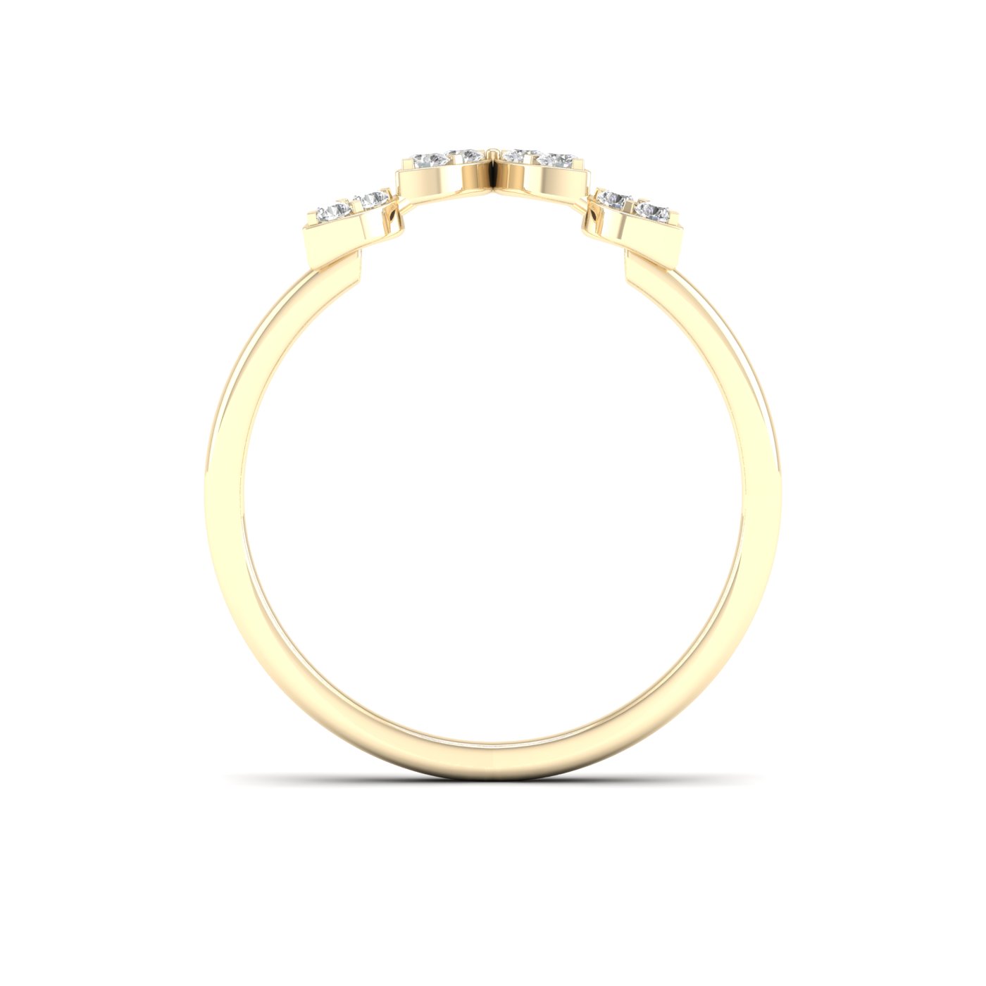 1/5 Cts. Cluster Cross Fashion Ring