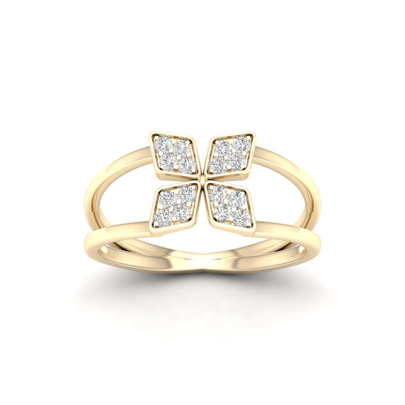 1/5 Cts. Four Petal Fashion Ring