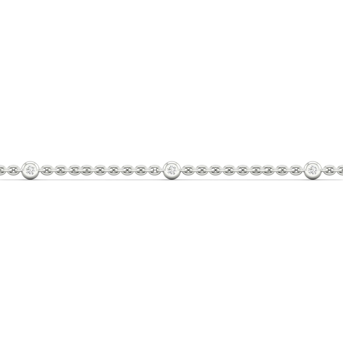 1/6 Cts. Five Stone Bezel Station Bracelet