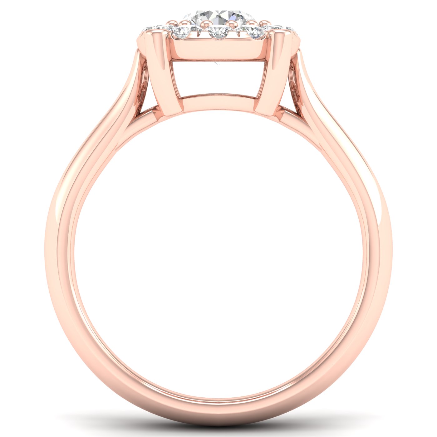 3/4 Cts. Plain Shank Cluster Ring