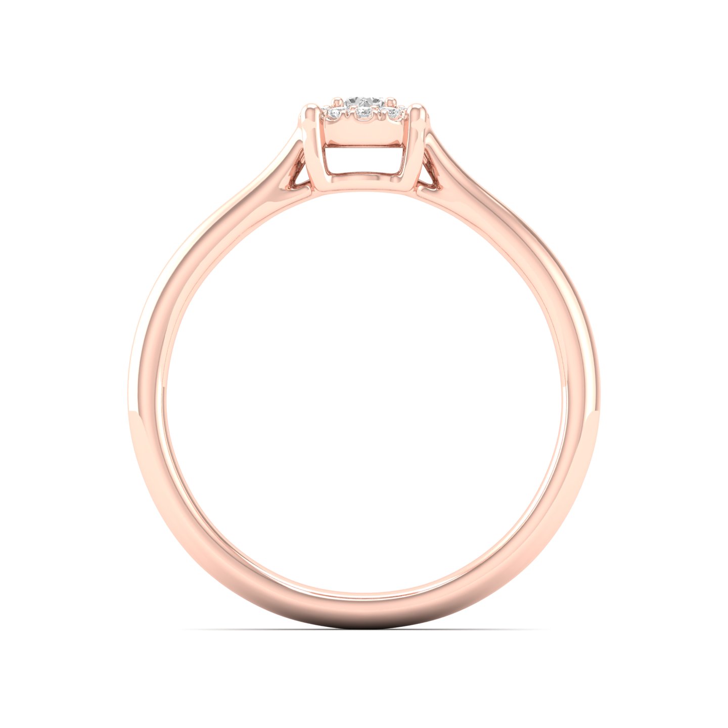 1/5 Cts. Plain Shank Cluster Ring