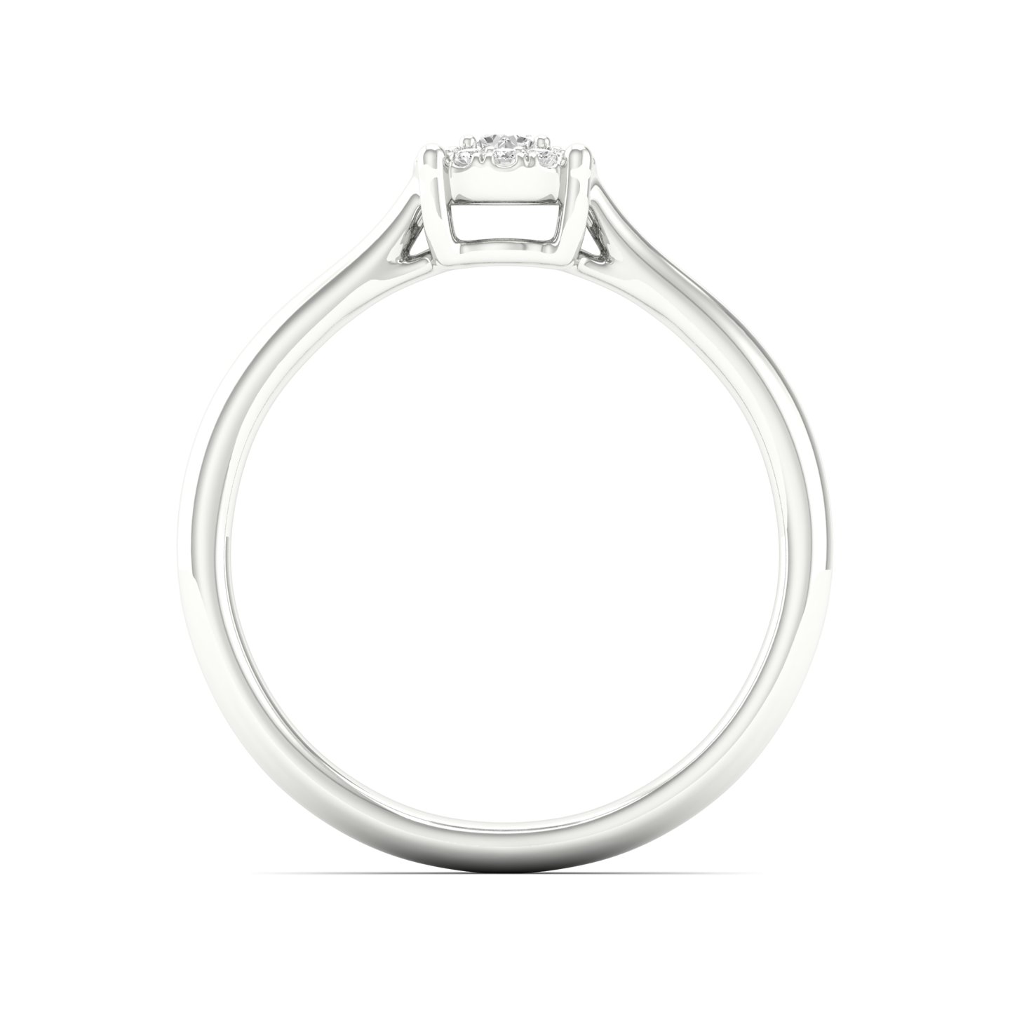 1/5 Cts. Plain Shank Cluster Ring