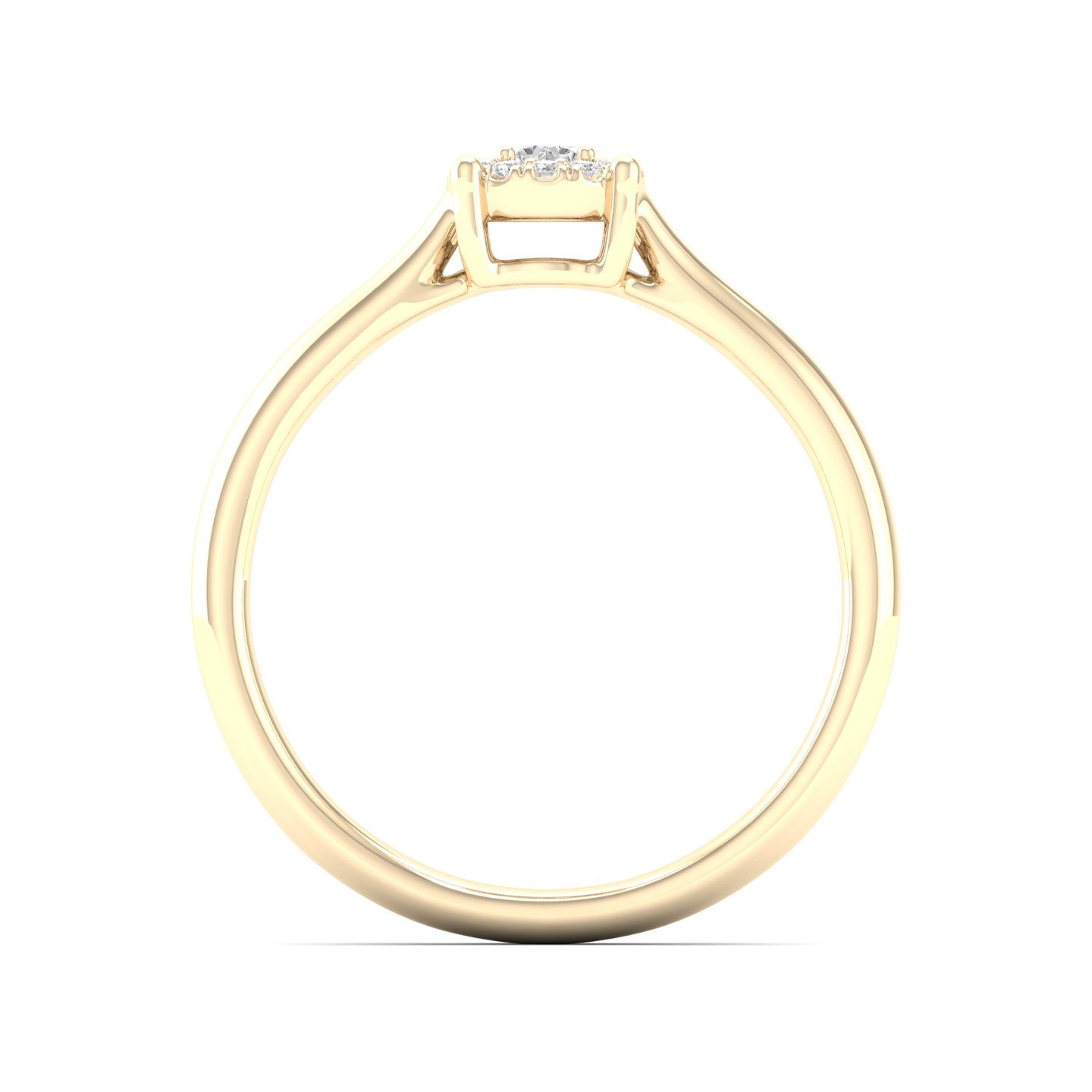 1/5 Cts. Plain Shank Cluster Ring