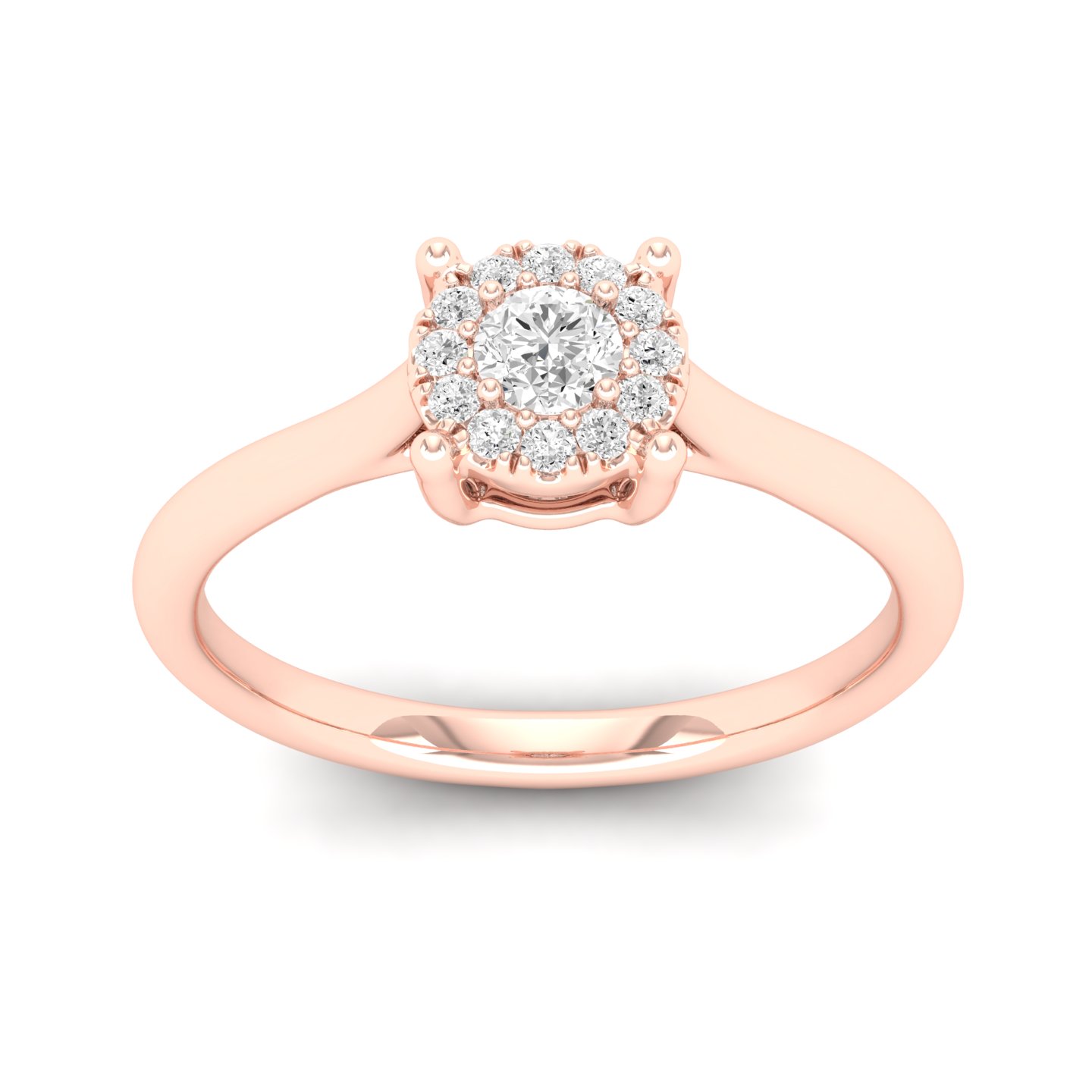 1/5 Cts. Plain Shank Cluster Ring