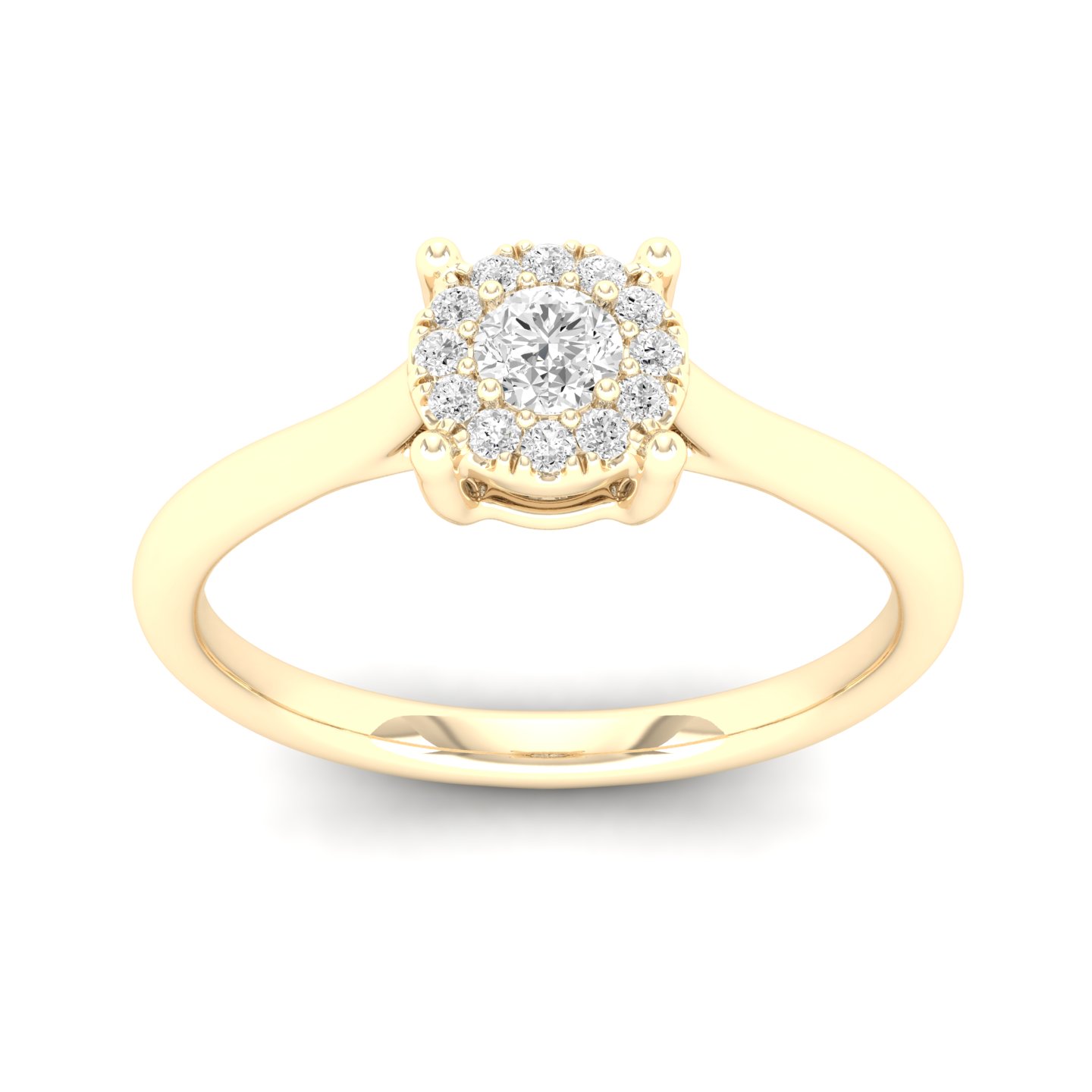 1/5 Cts. Plain Shank Cluster Ring