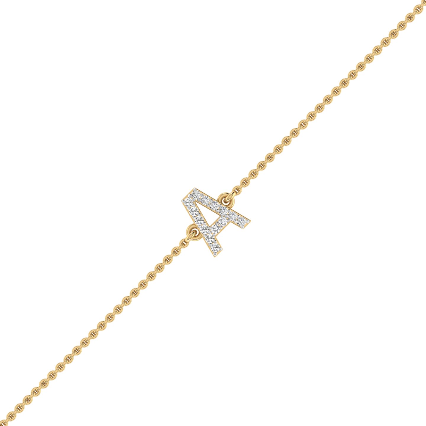 The "A" Diamond Alphaet Bracelet