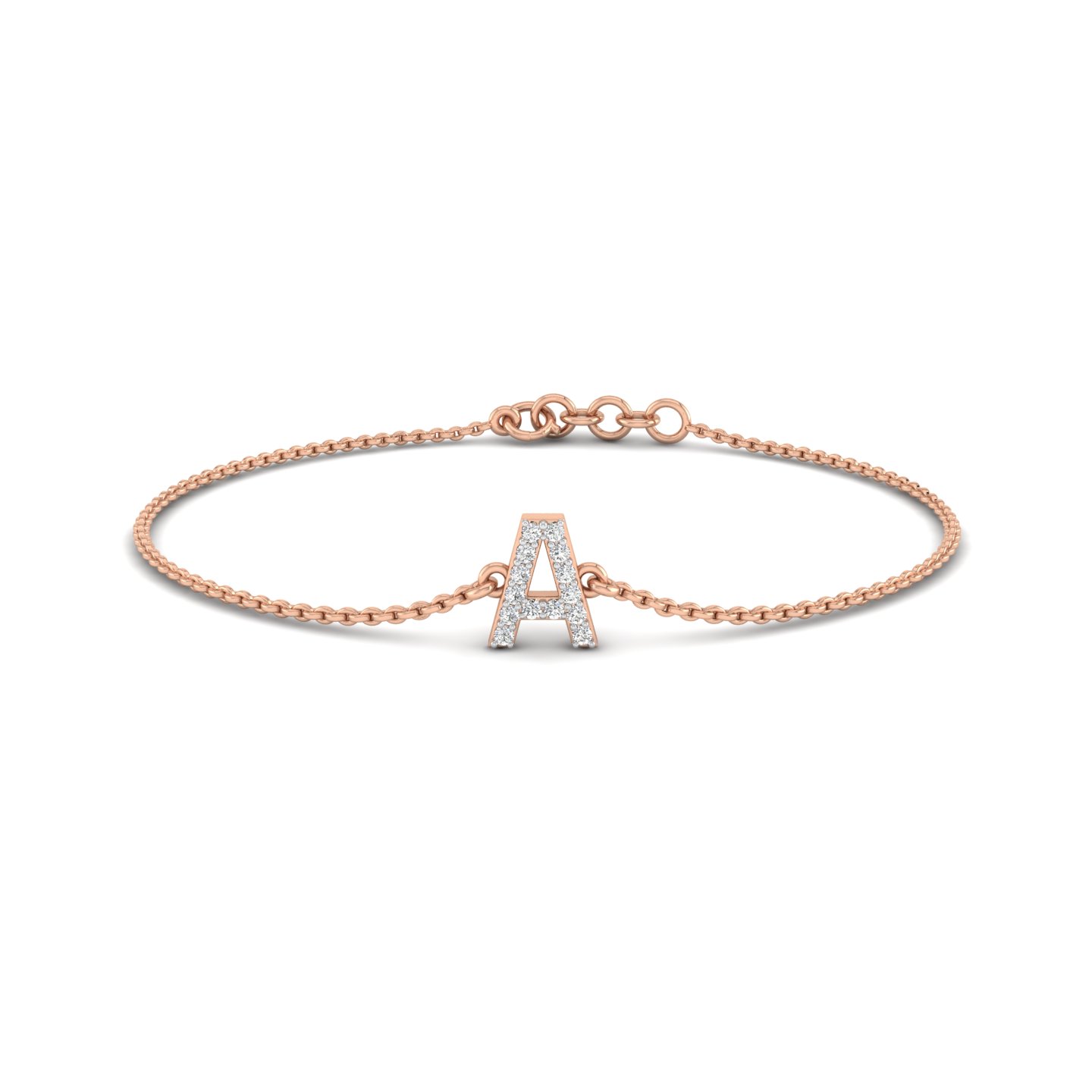 The "A" Diamond Alphaet Bracelet