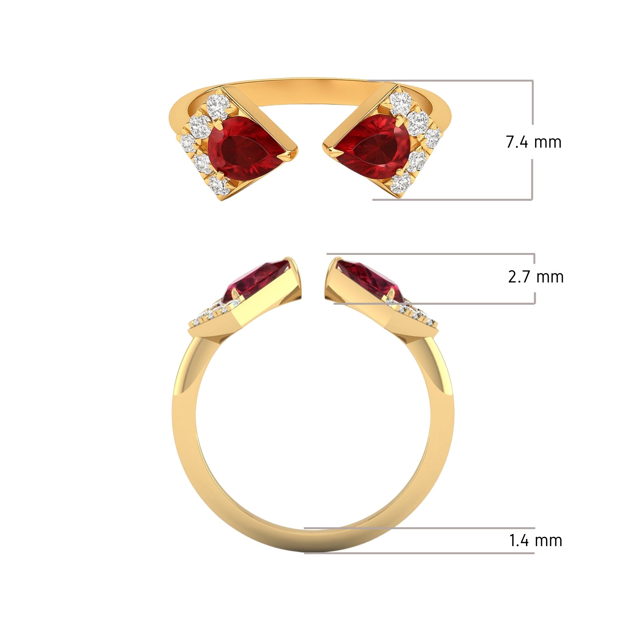 Crimson Prism Ring