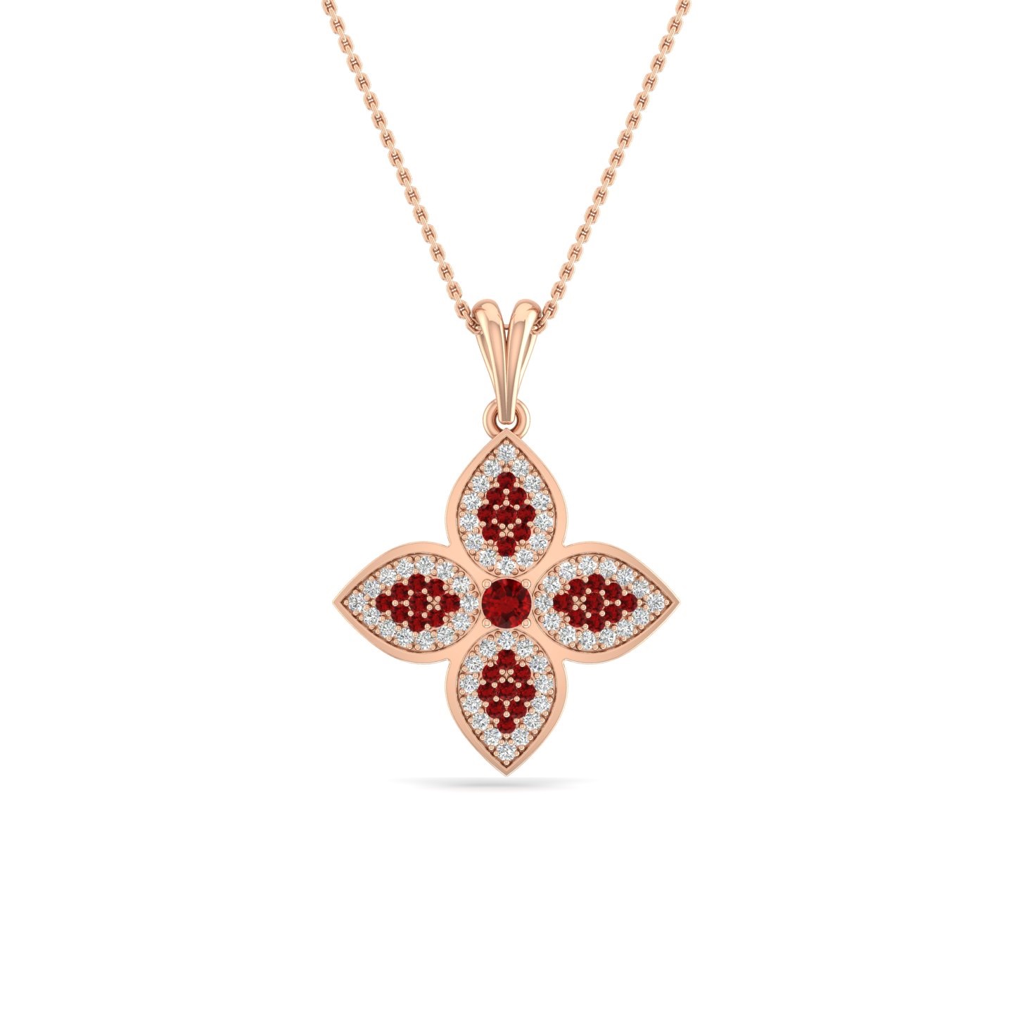 Crimson Bloom Pendant