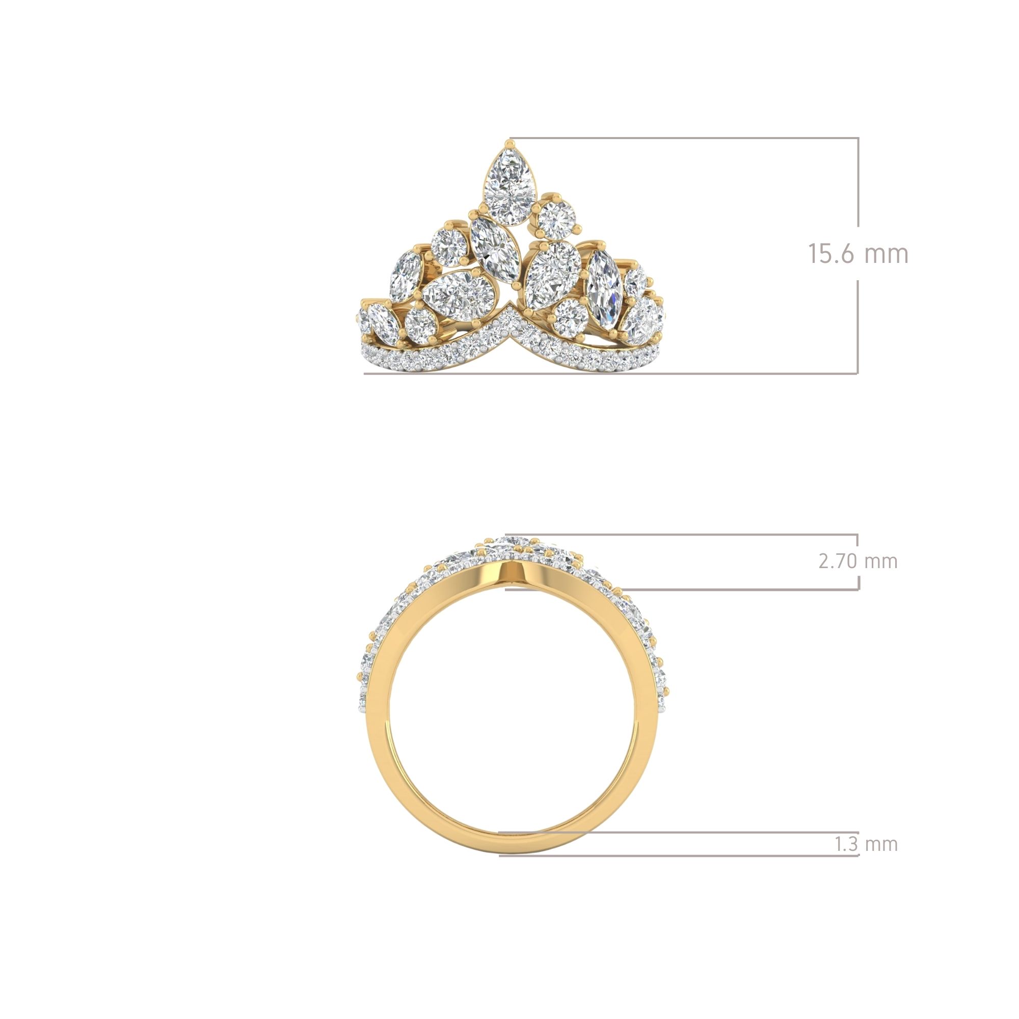 Aurean Leaf Ring