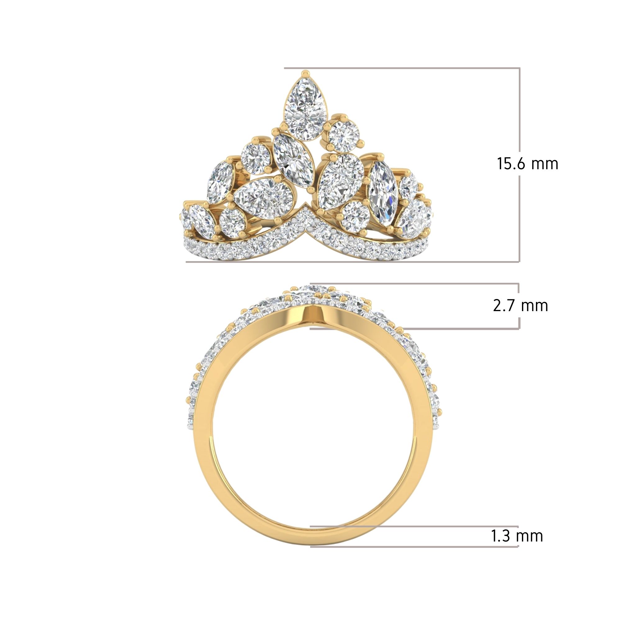 Aurean Leaf Ring