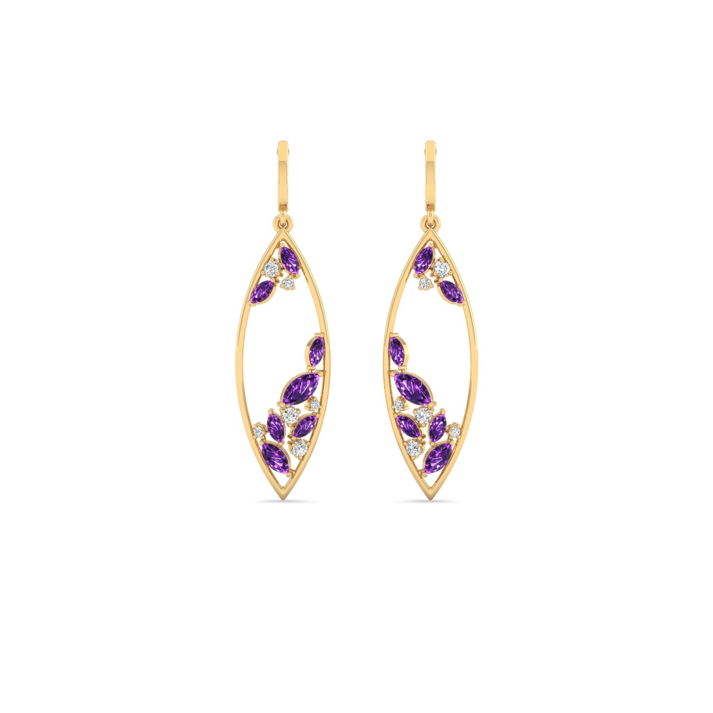 Amethyst Veil Earrings