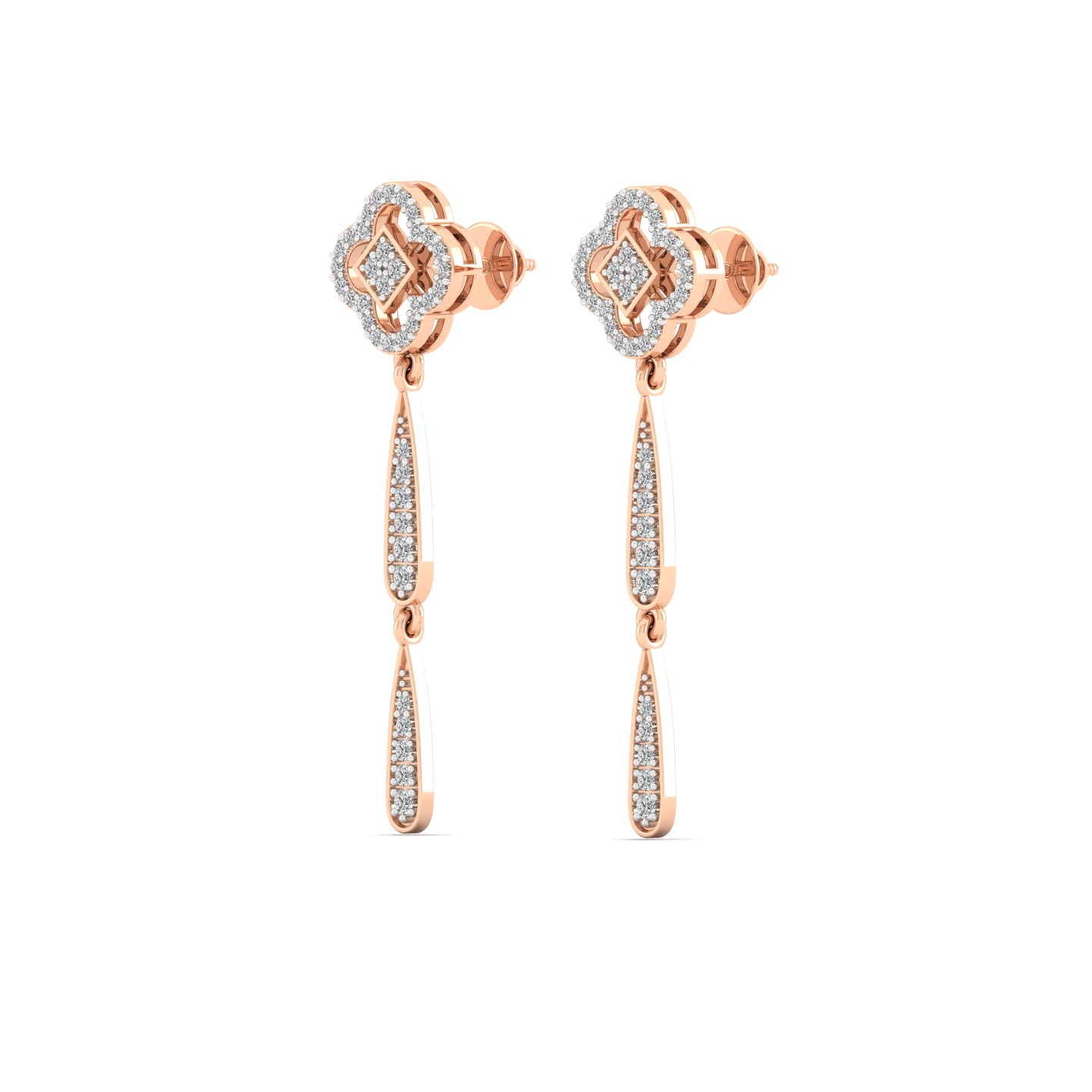 Cloverline Diamond Drop Earrings
