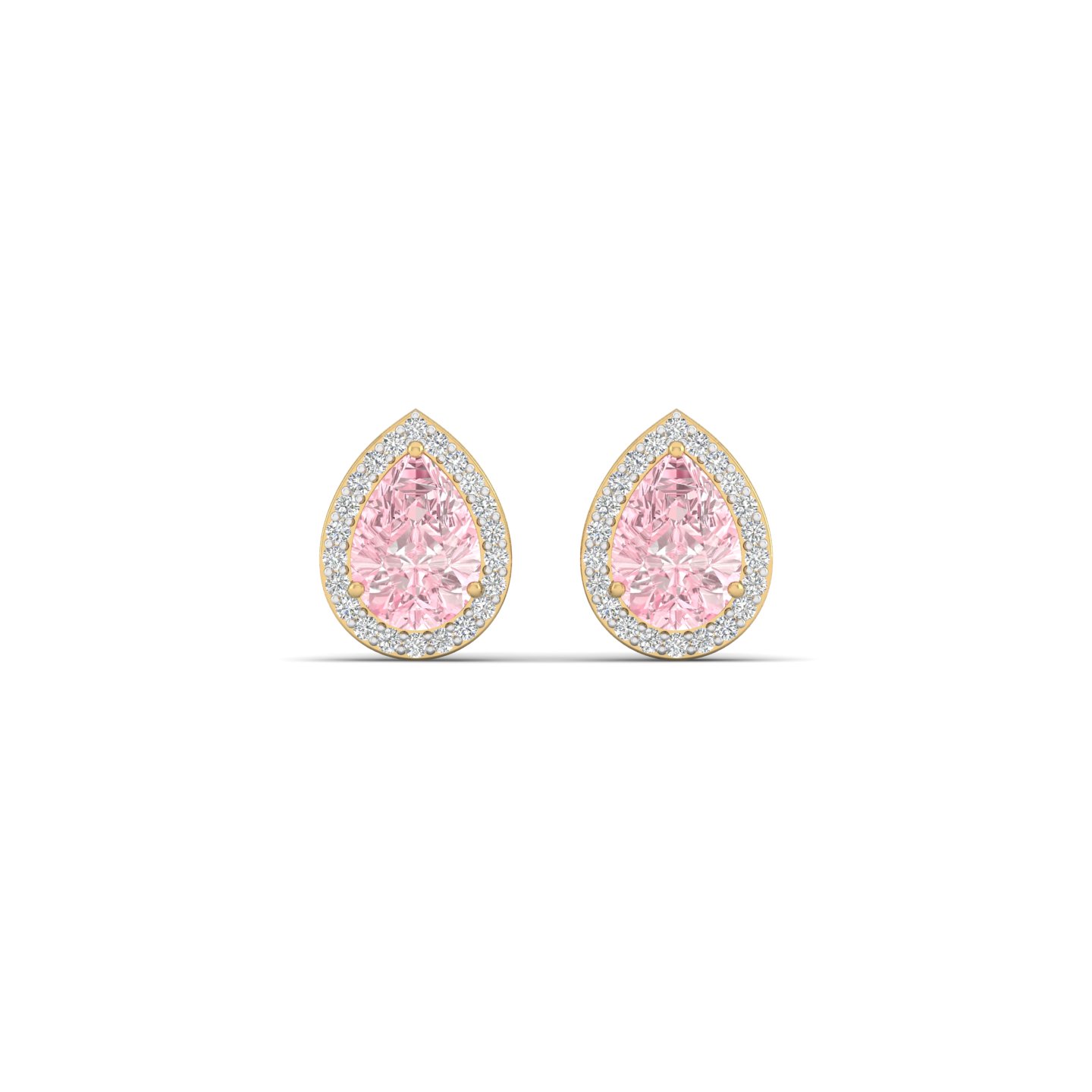 Rose Poire Studs