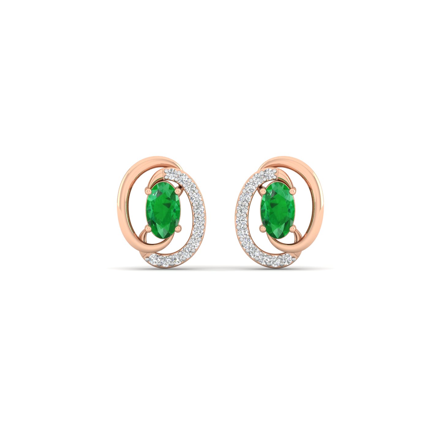 Emerald Orbit Studs