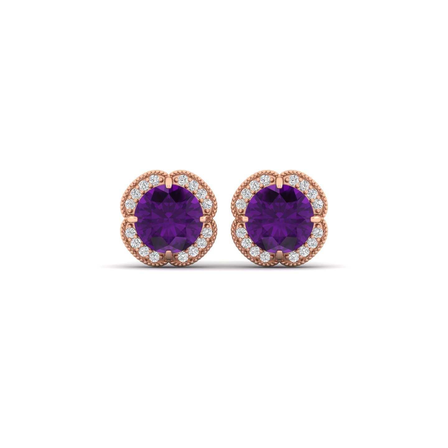 Amethyst Bloom Studs