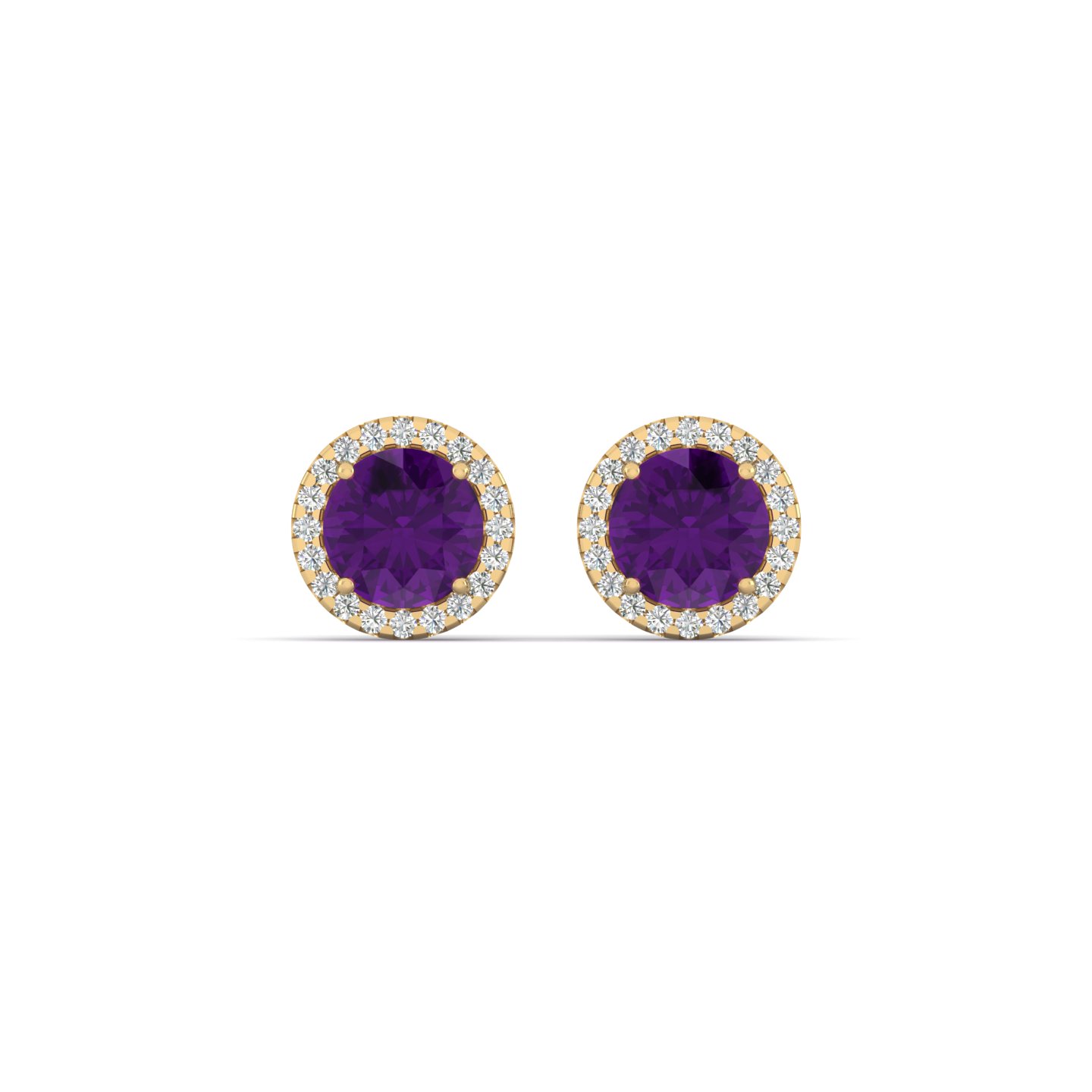Violet Halo Studs