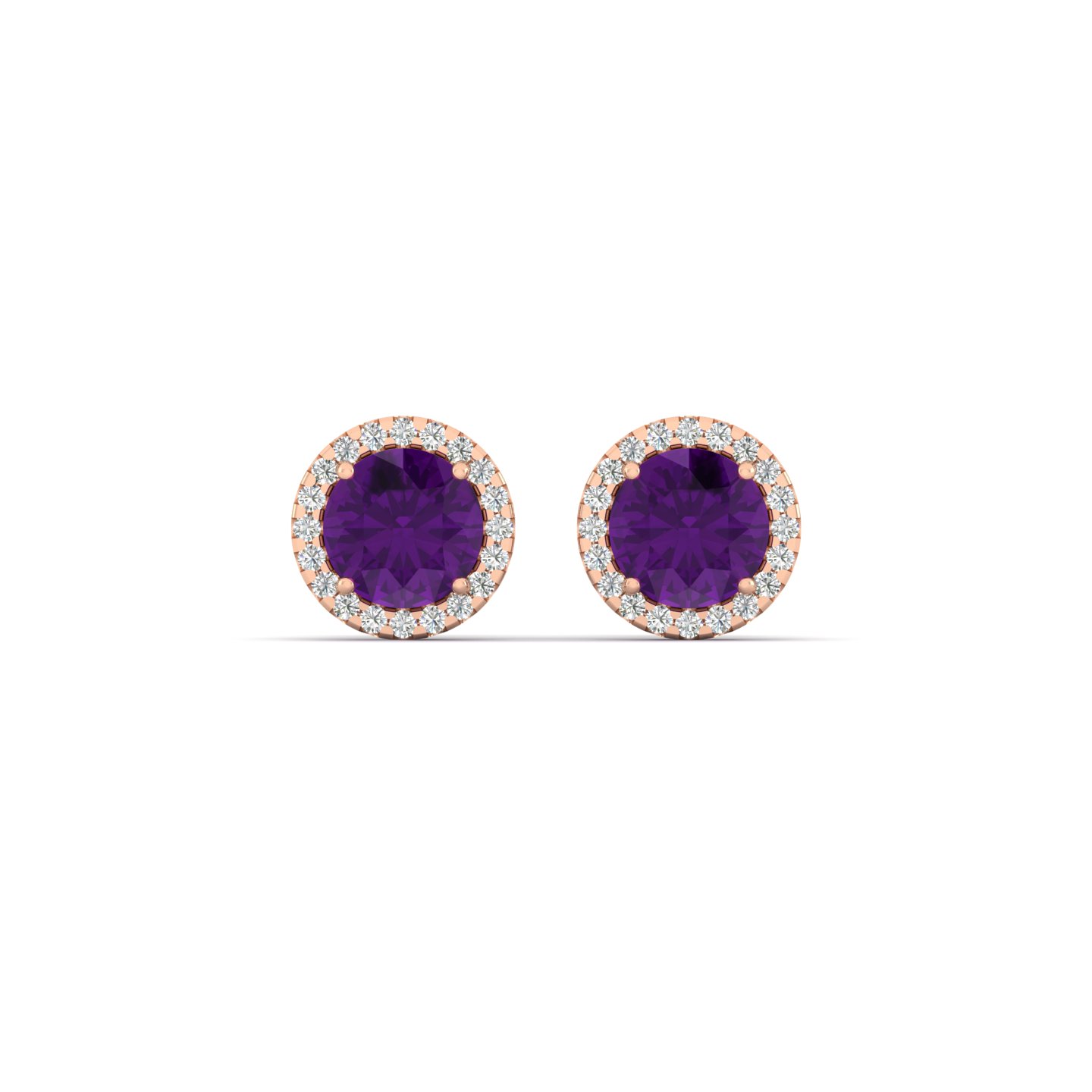 Violet Halo Studs