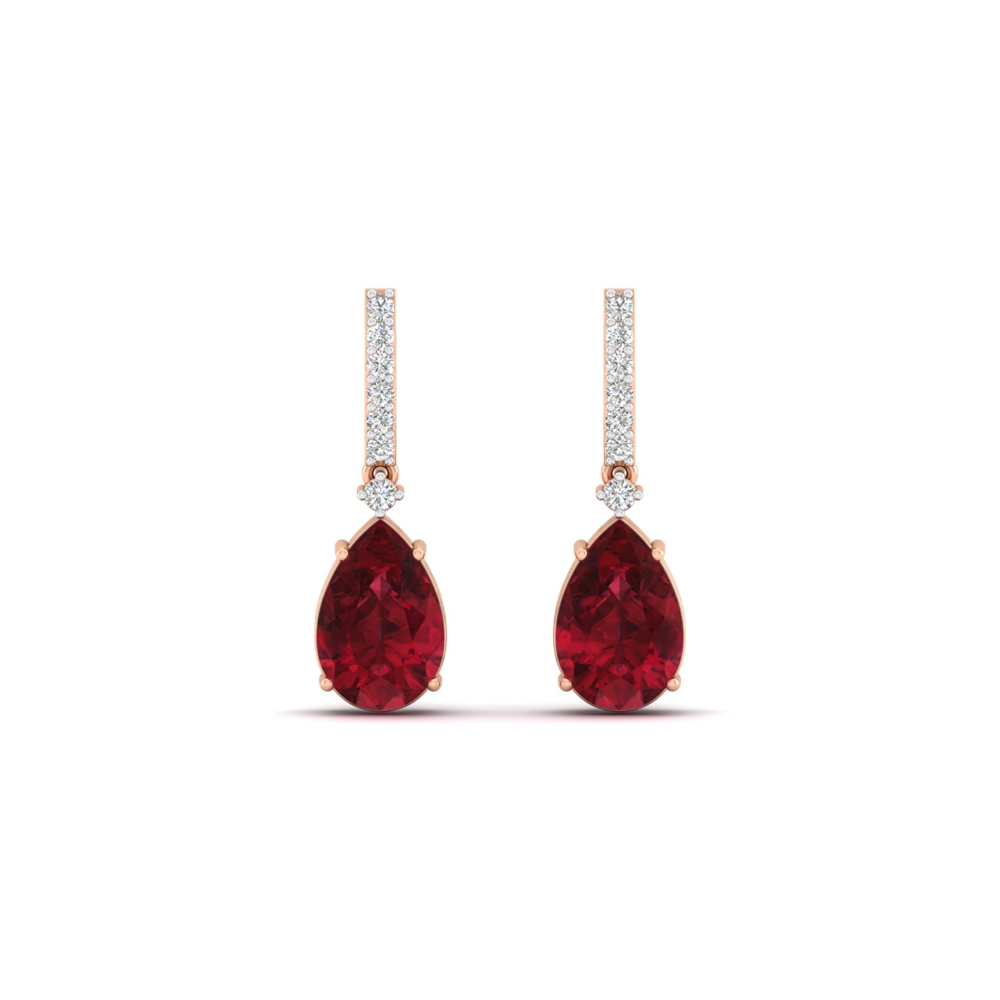 Crimson Drop Earrings