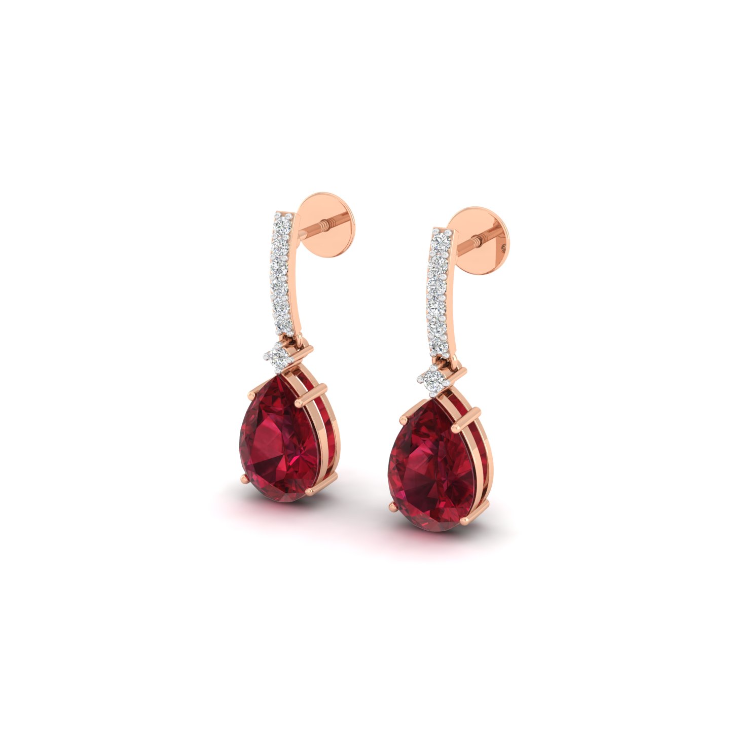 Crimson Drop Earrings