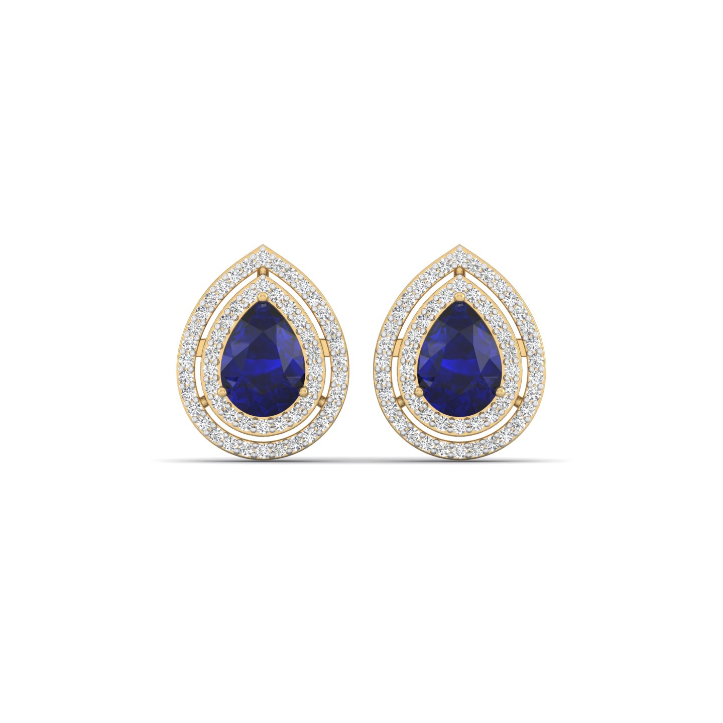 Rubellite Poire Studs