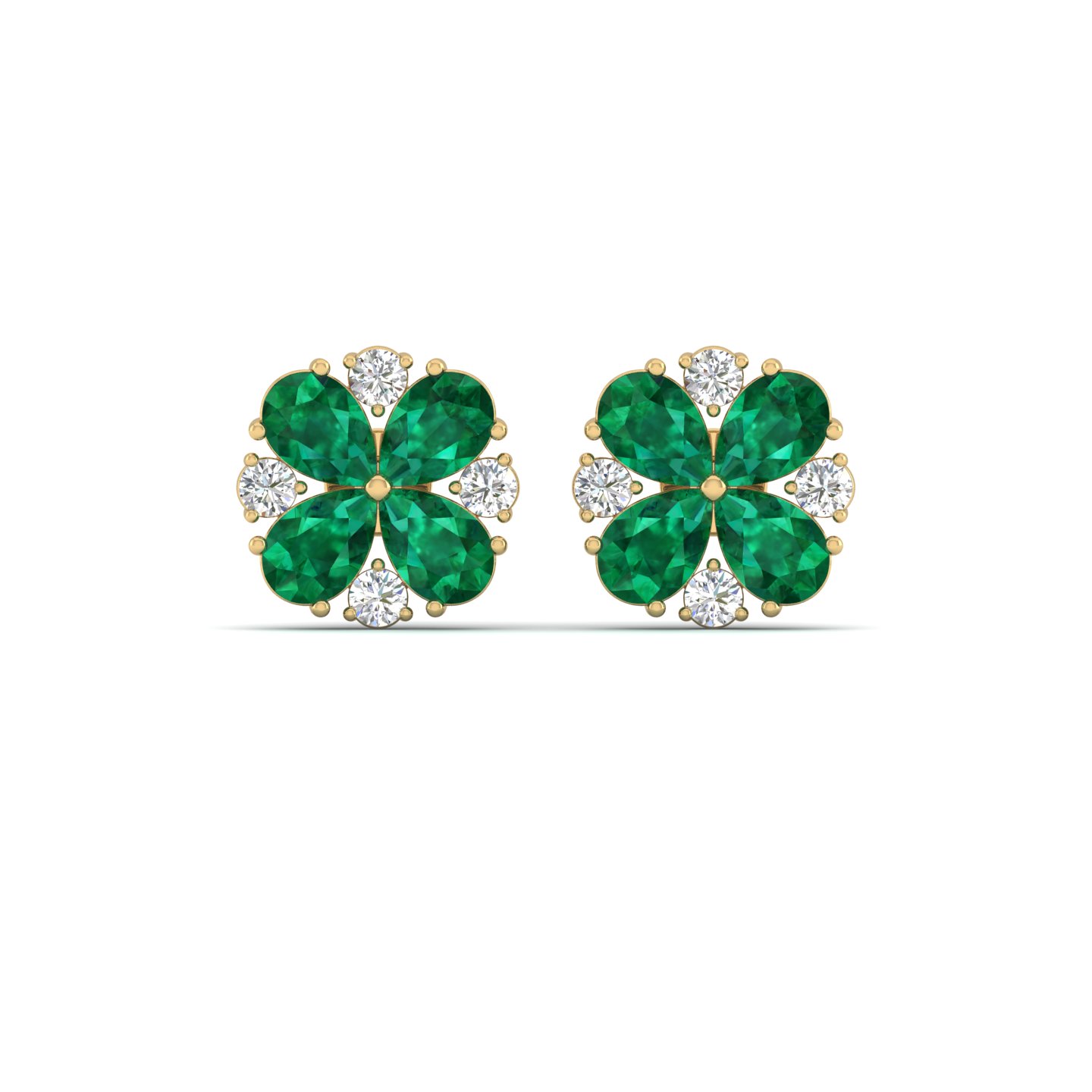 Clover Emeraude Studs