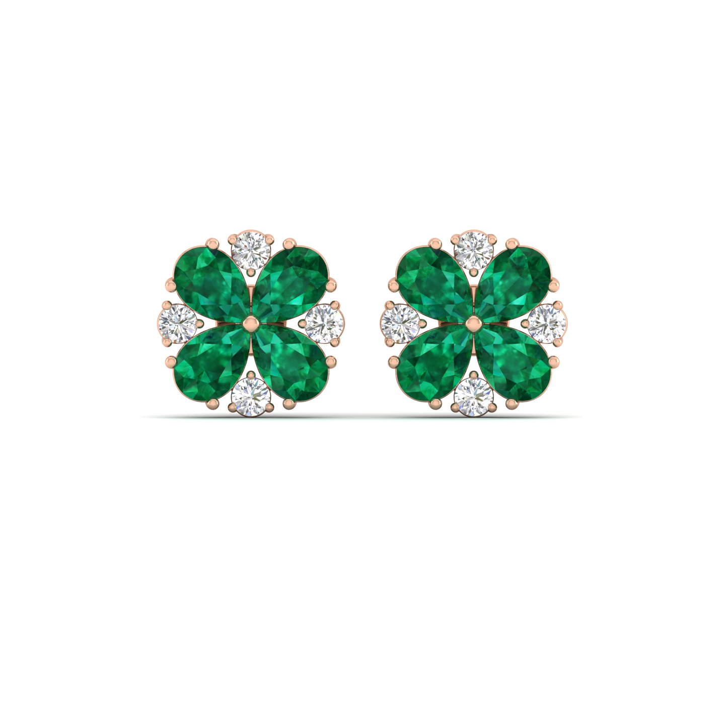 Clover Emeraude Studs