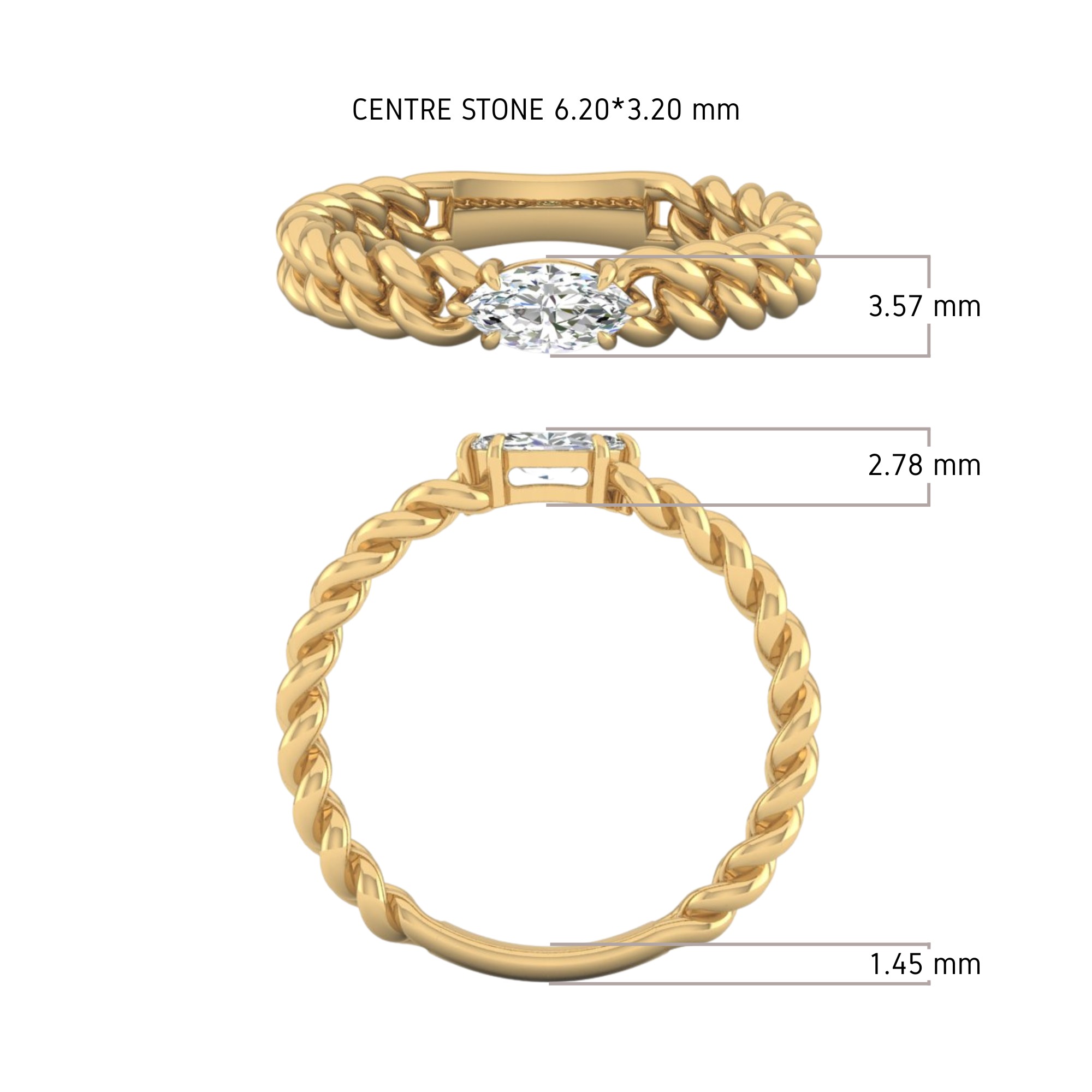 Solitaire Link Ring