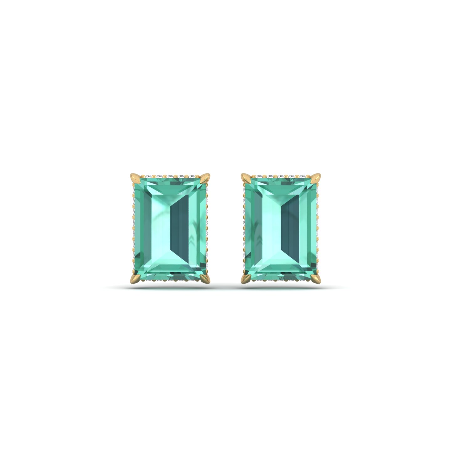 Mint Emerald Studs