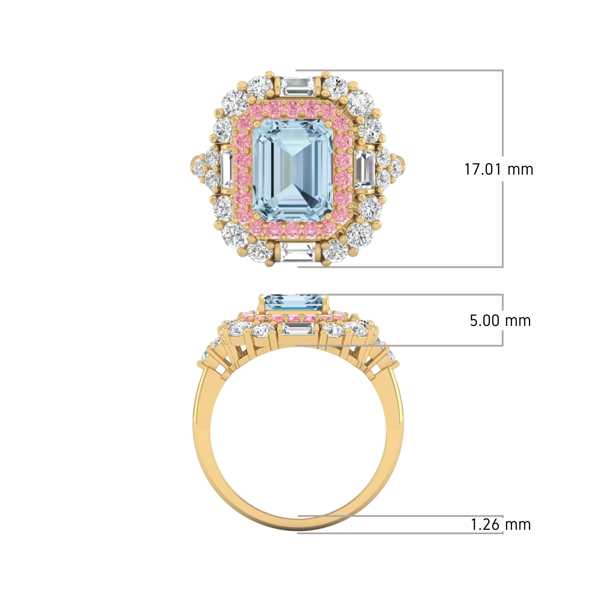Blush Halo Ring