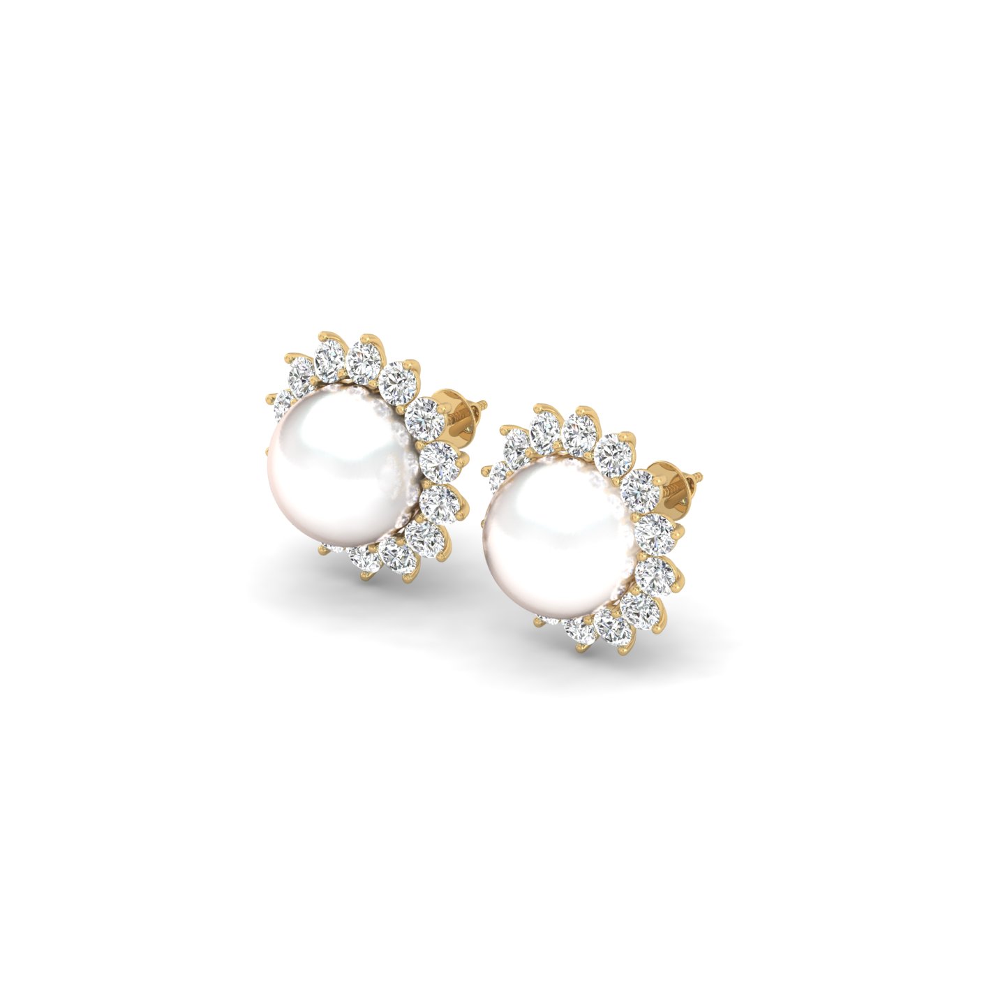 Pearl Halo Studs