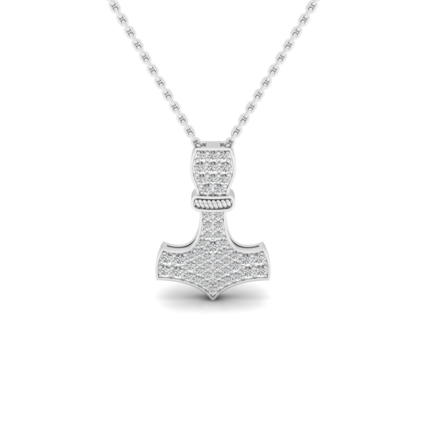 Mjolnir Diamond Hammer Pendant